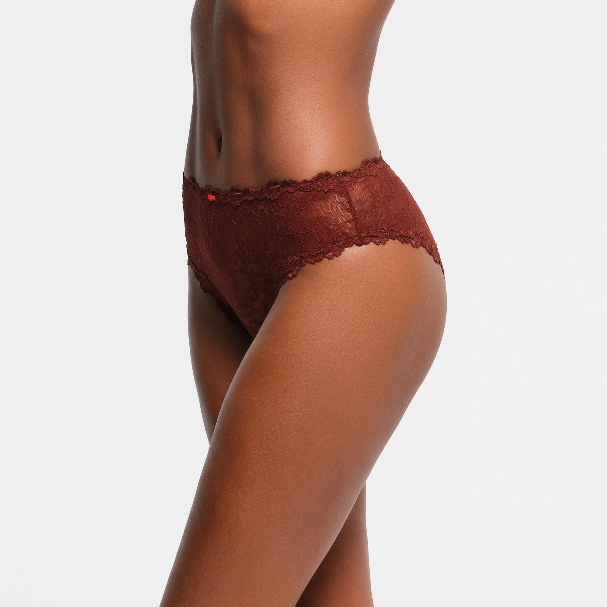 STRETCH LACE BRIEF | OXBLOOD - Image 2