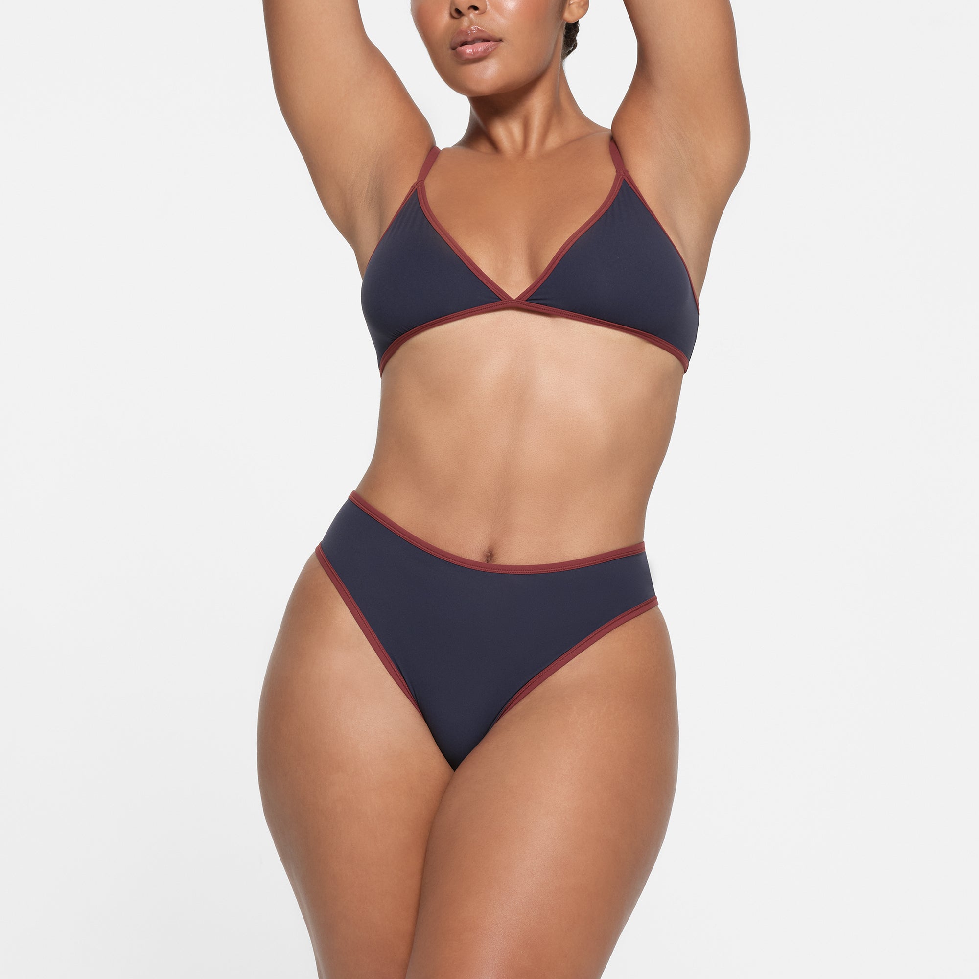 FITS EVERYBODY CONTRAST TRIM CHEEKY BRIEF | NAVY