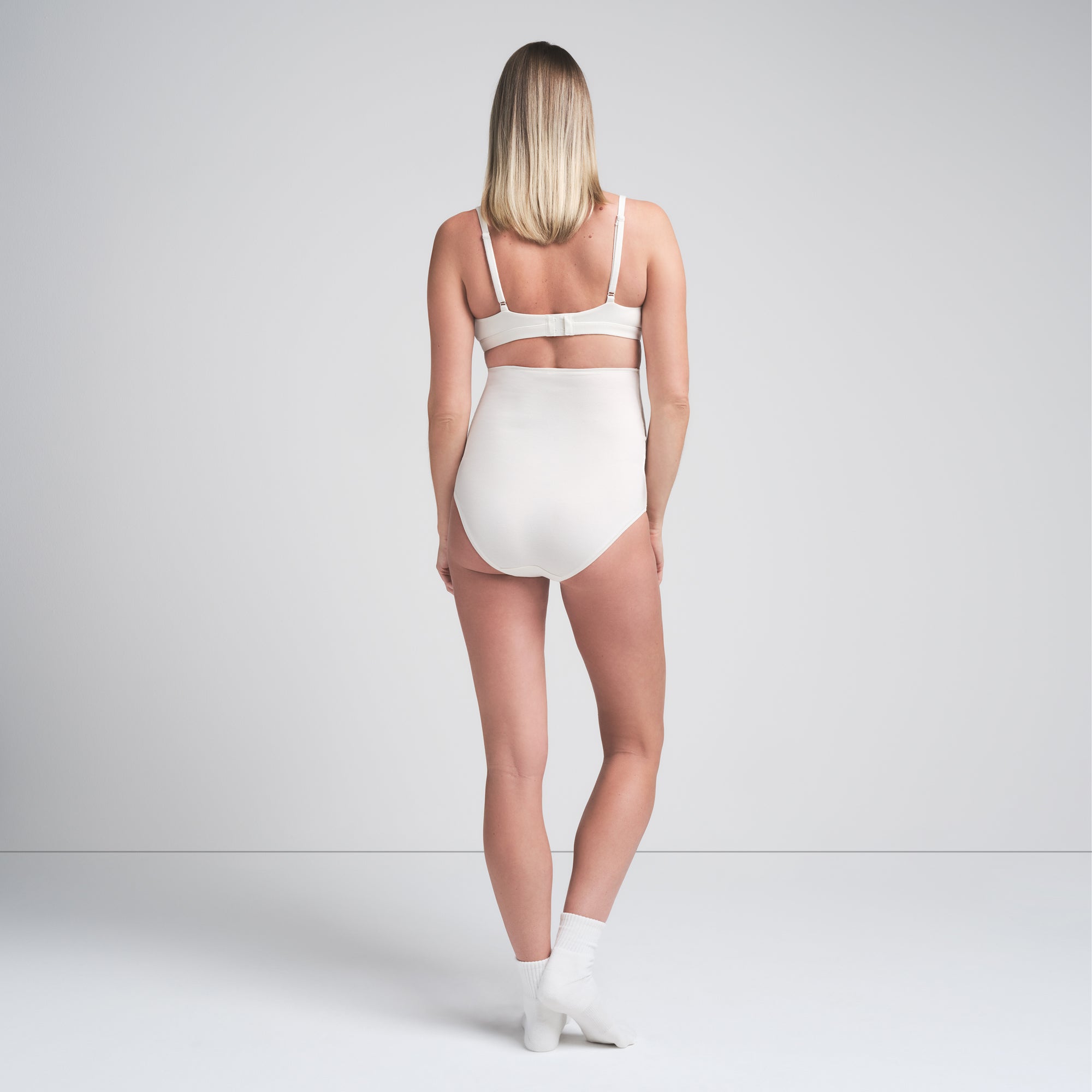 COTTON JERSEY MATERNITY HIGH-WAISTED BRIEF | MARBLE - Image 3