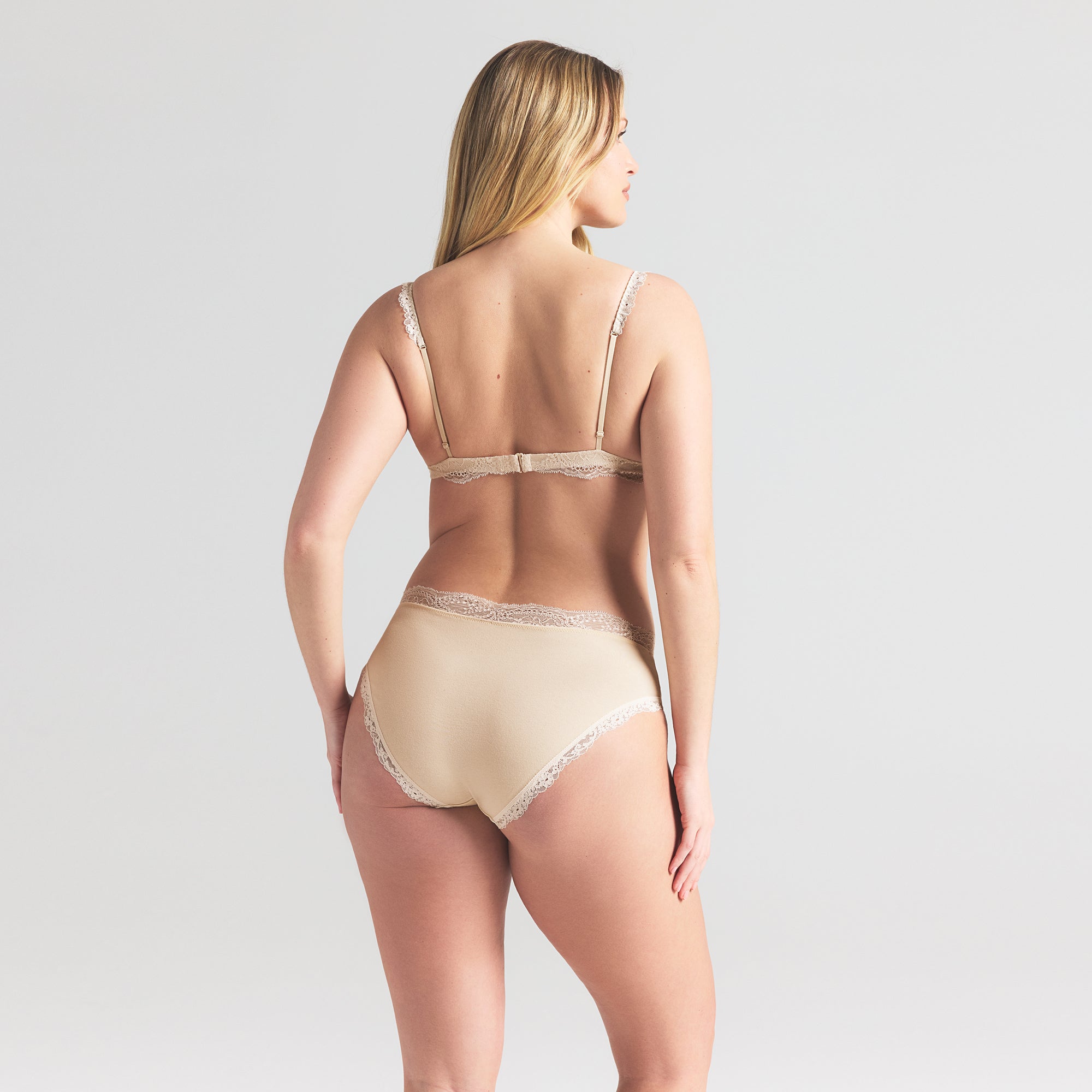 COTTON JERSEY LACE BRIEF | BUTTER - Image 4