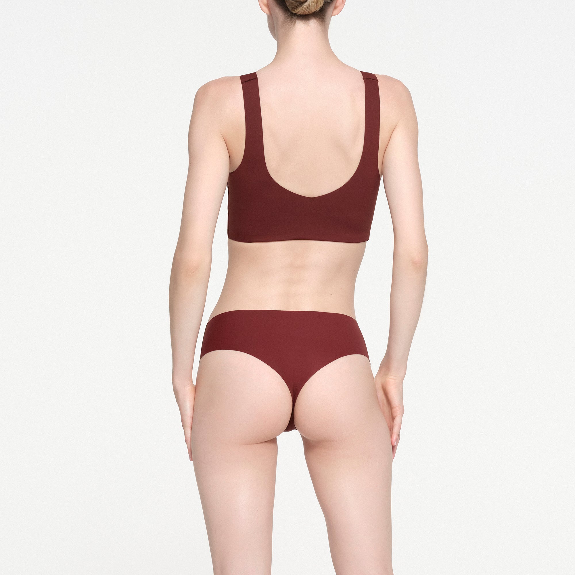 NAKED PLUNGE LONGLINE BRALETTE | OXBLOOD - Image 3