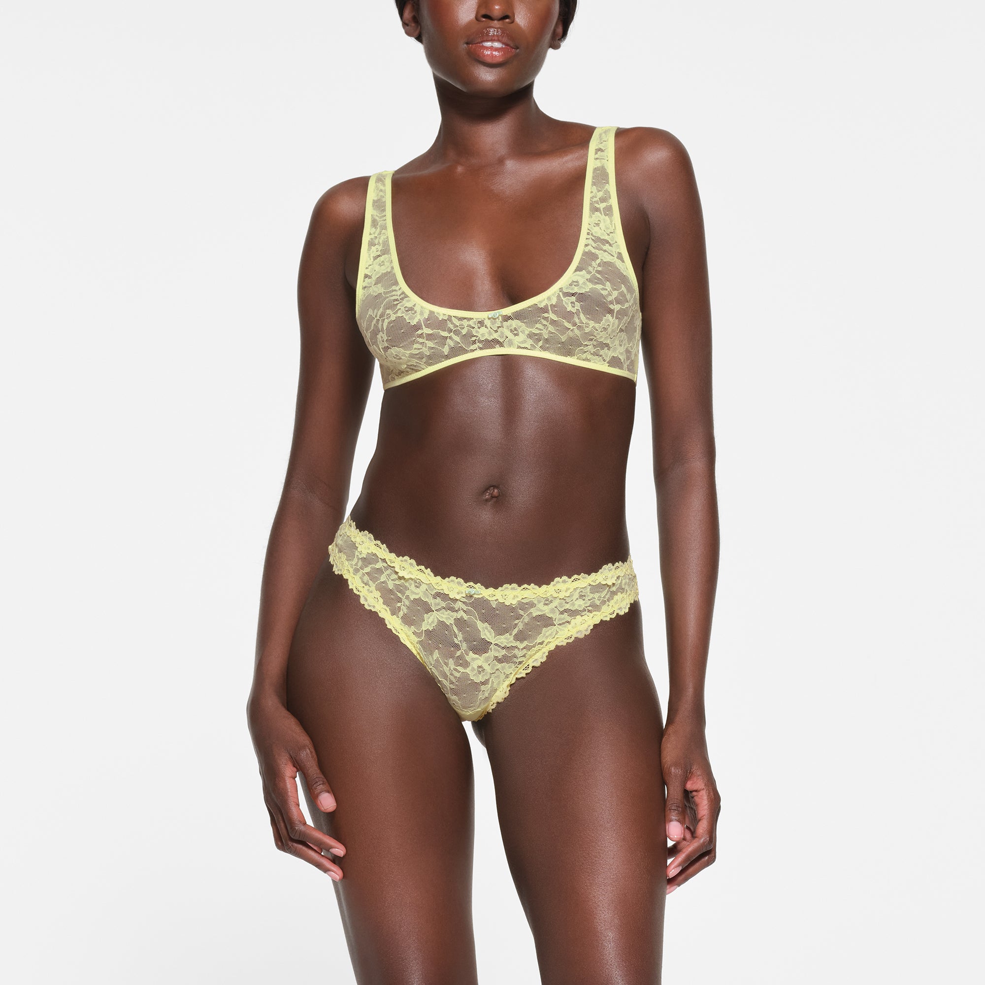 STRETCH LACE PLUNGE BRALETTE | LEMONADE