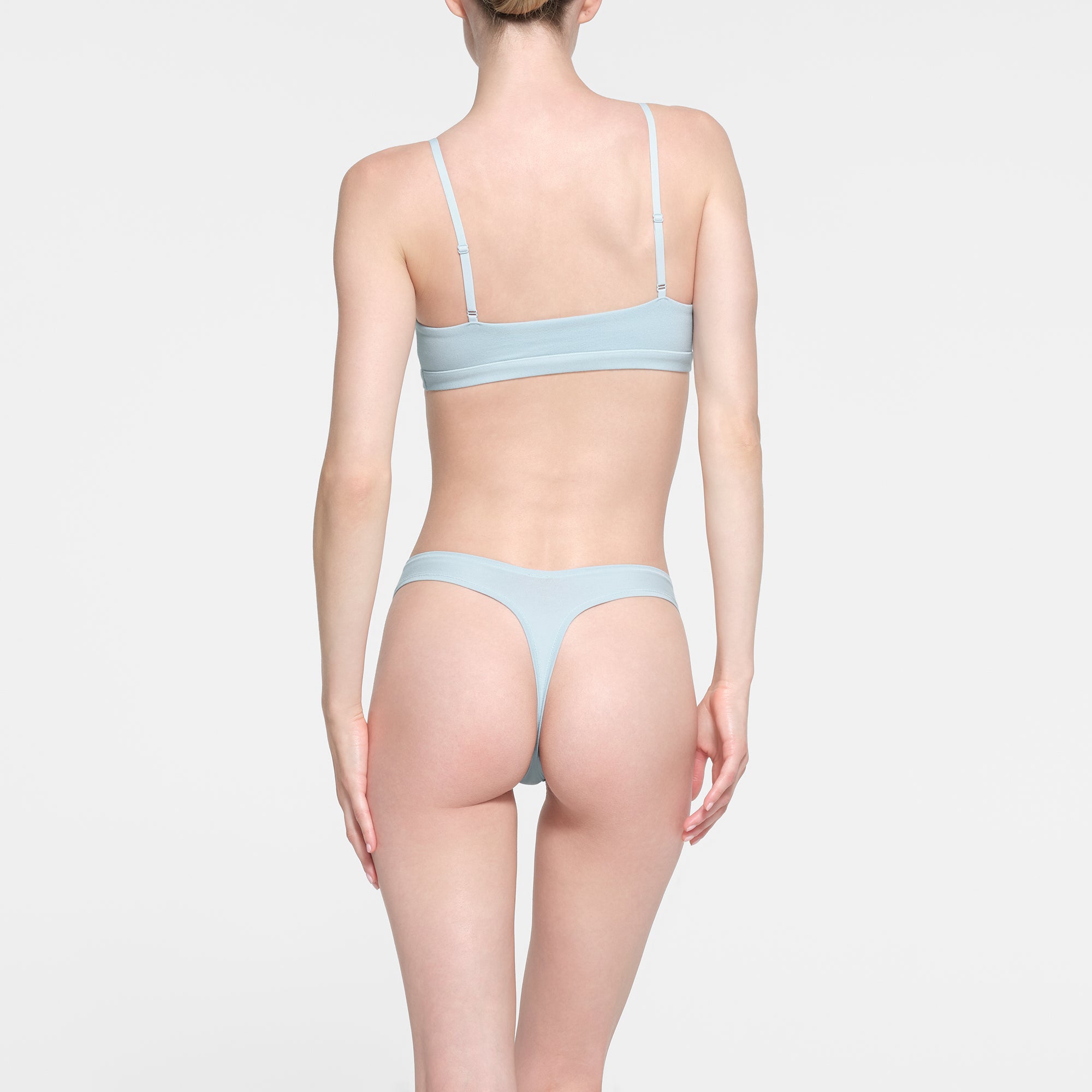 COTTON JERSEY SCOOP BRALETTE | OPAL - Image 3