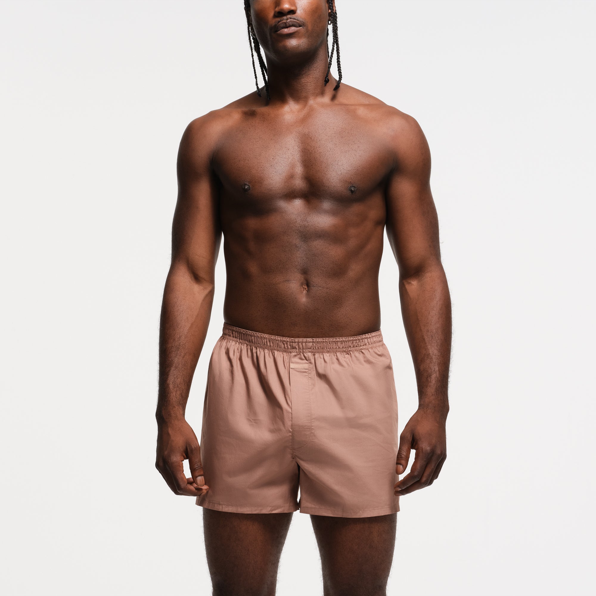 COTTON POPLIN MENS BOXER 3-PACK | UMBER MULTI - Image 2