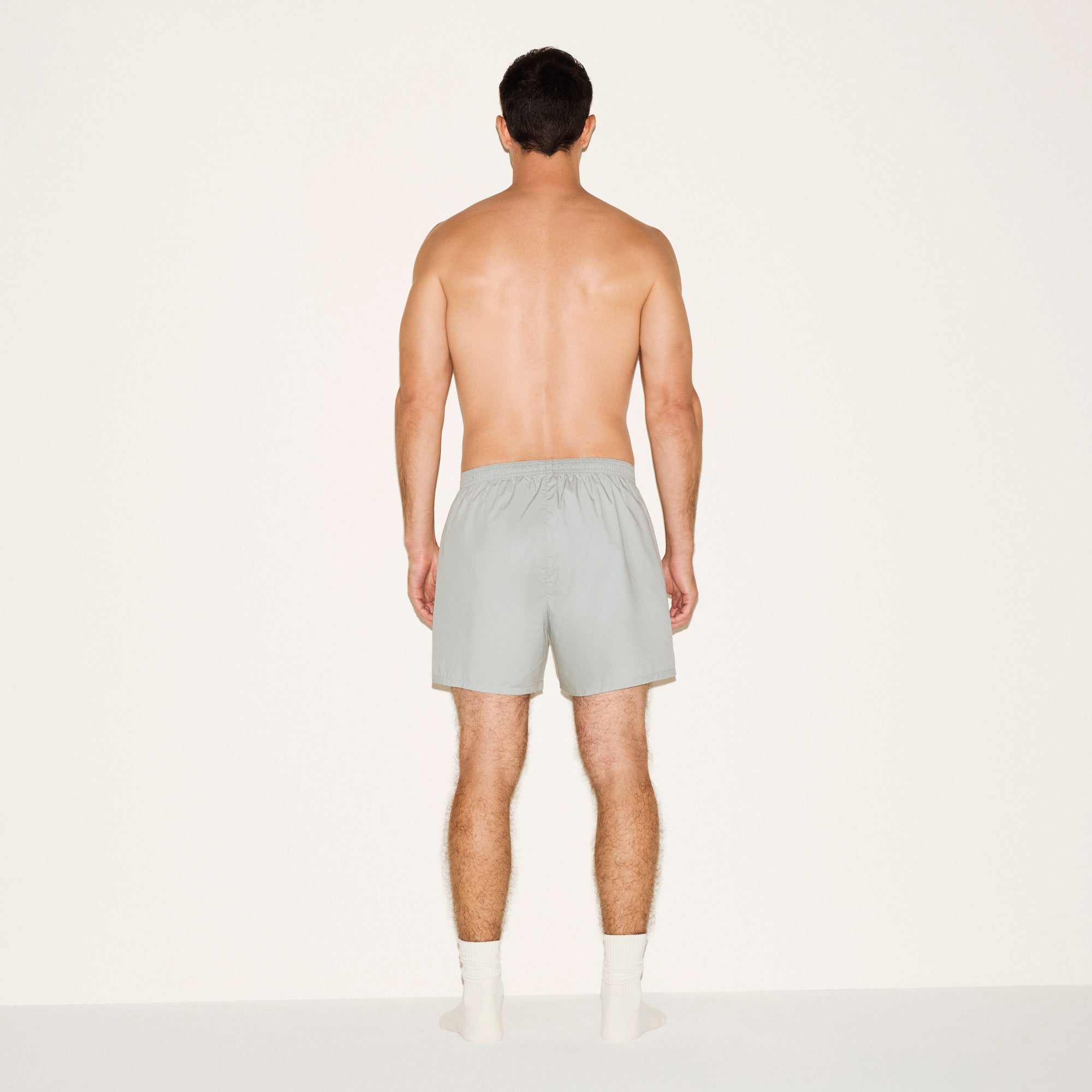 COTTON POPLIN MENS BOXER | MERCURY - Image 4
