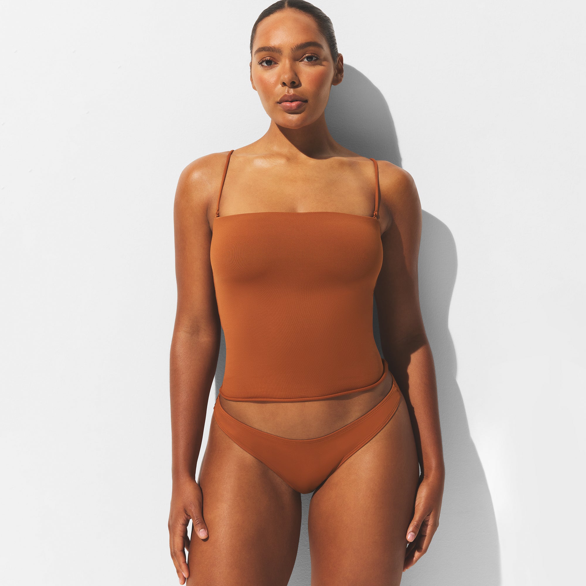 ICONIC SWIM CONVERTIBLE BANDEAU BIKINI TOP | BRONZE - Image 2