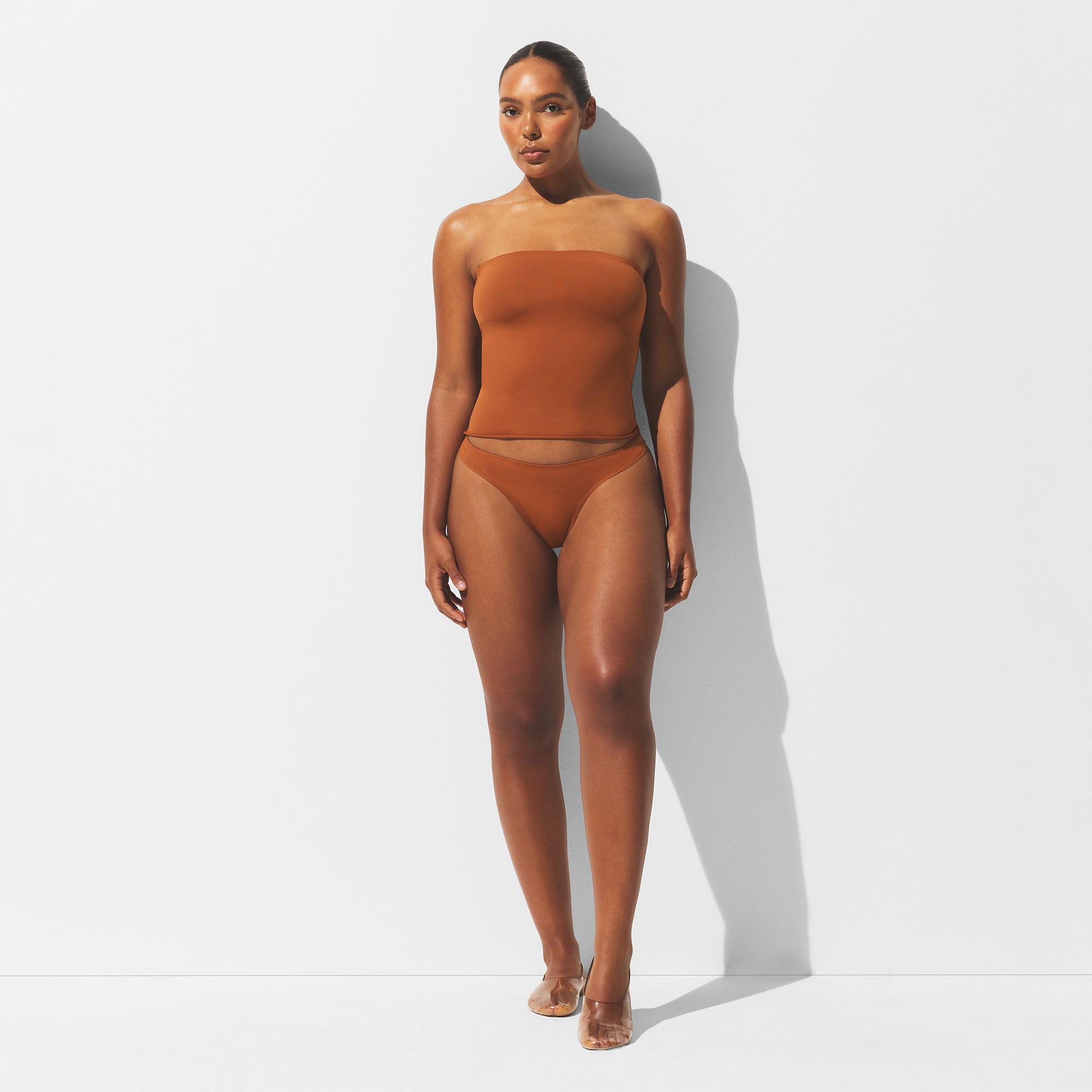 ICONIC SWIM CONVERTIBLE BANDEAU BIKINI TOP | BRONZE - Image 5