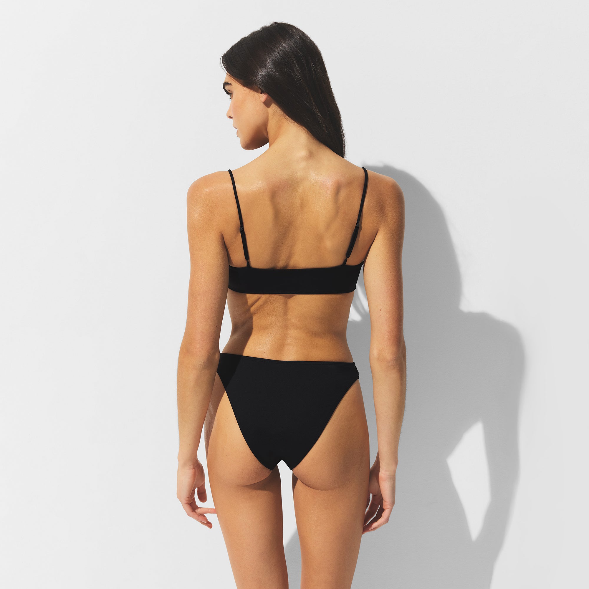 ICONIC SWIM SQUARE NECK BIKINI TOP | OBSIDIAN - Image 4