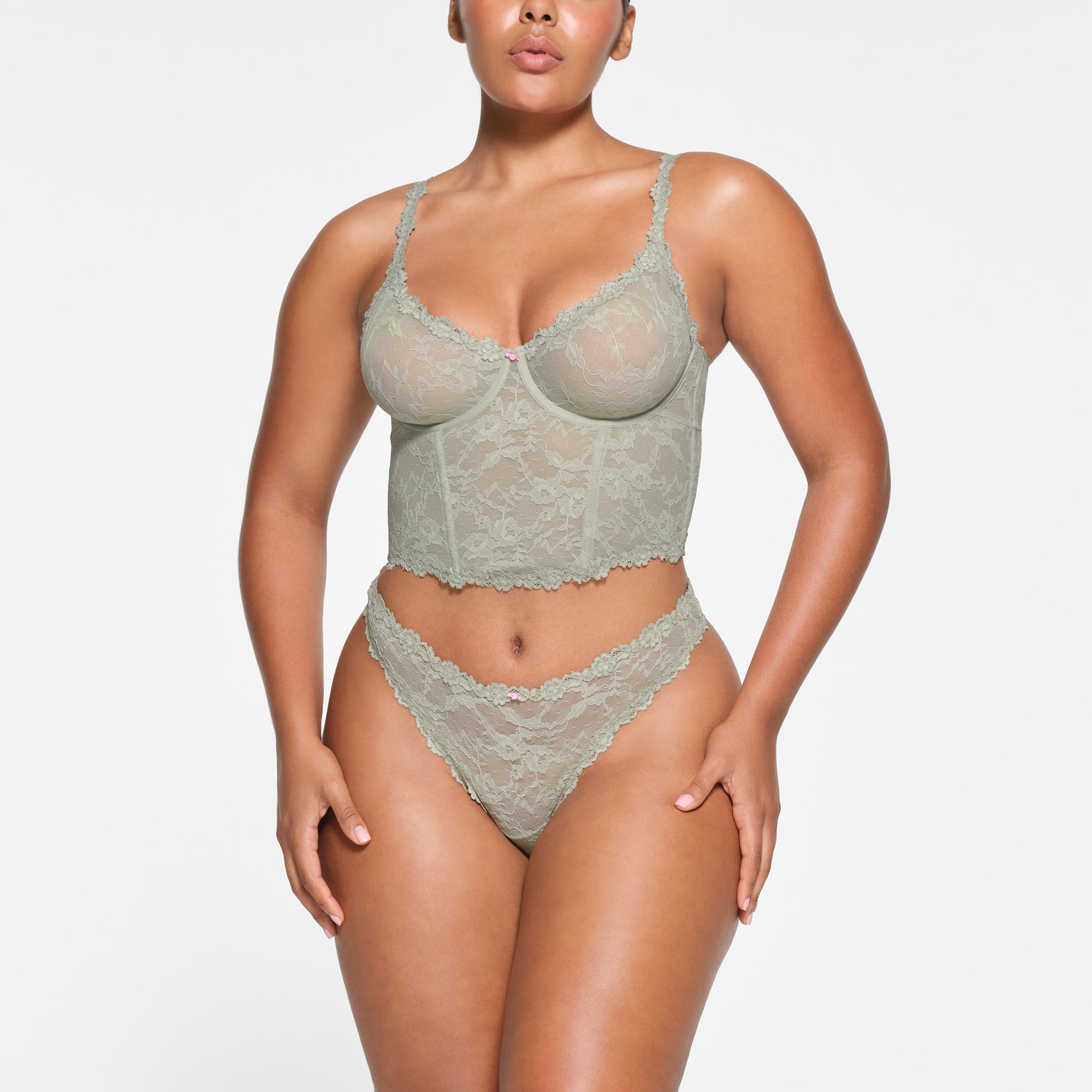 STRETCH LACE CORSET | TALC