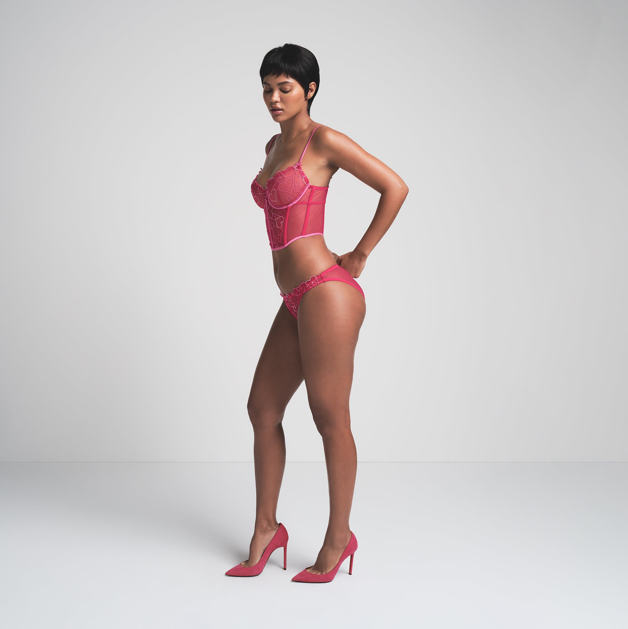 EMBROIDERED TULLE CROPPED CORSET | PUNCH - Image 2