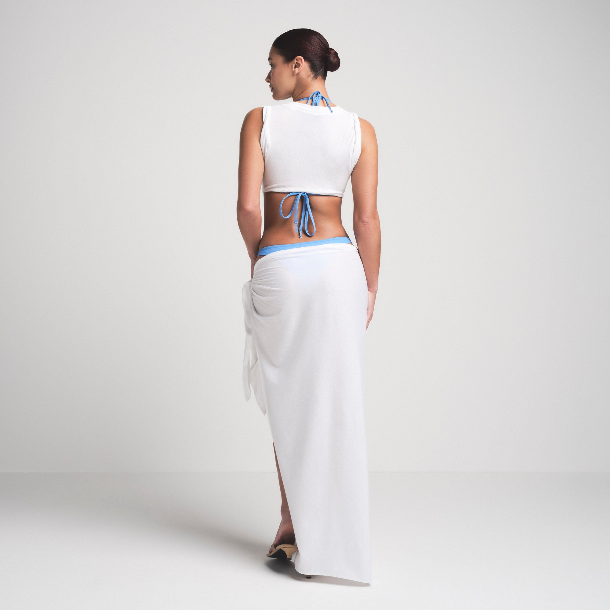 COTTON COVER-UPS TIE SARONG | SNOW - Image 2