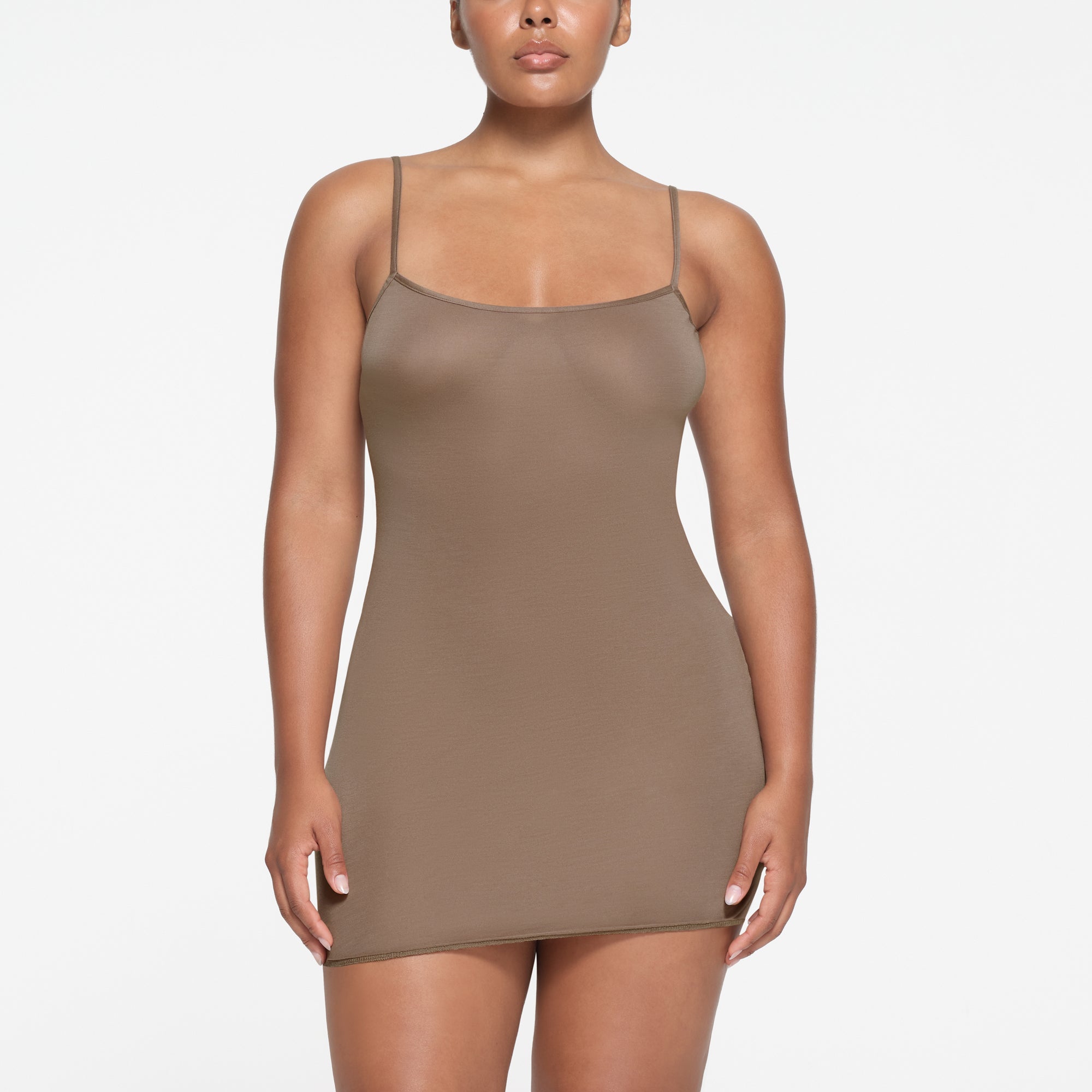 KIMS SLEEP LOW BACK MINI DRESS | TRUFFLE
