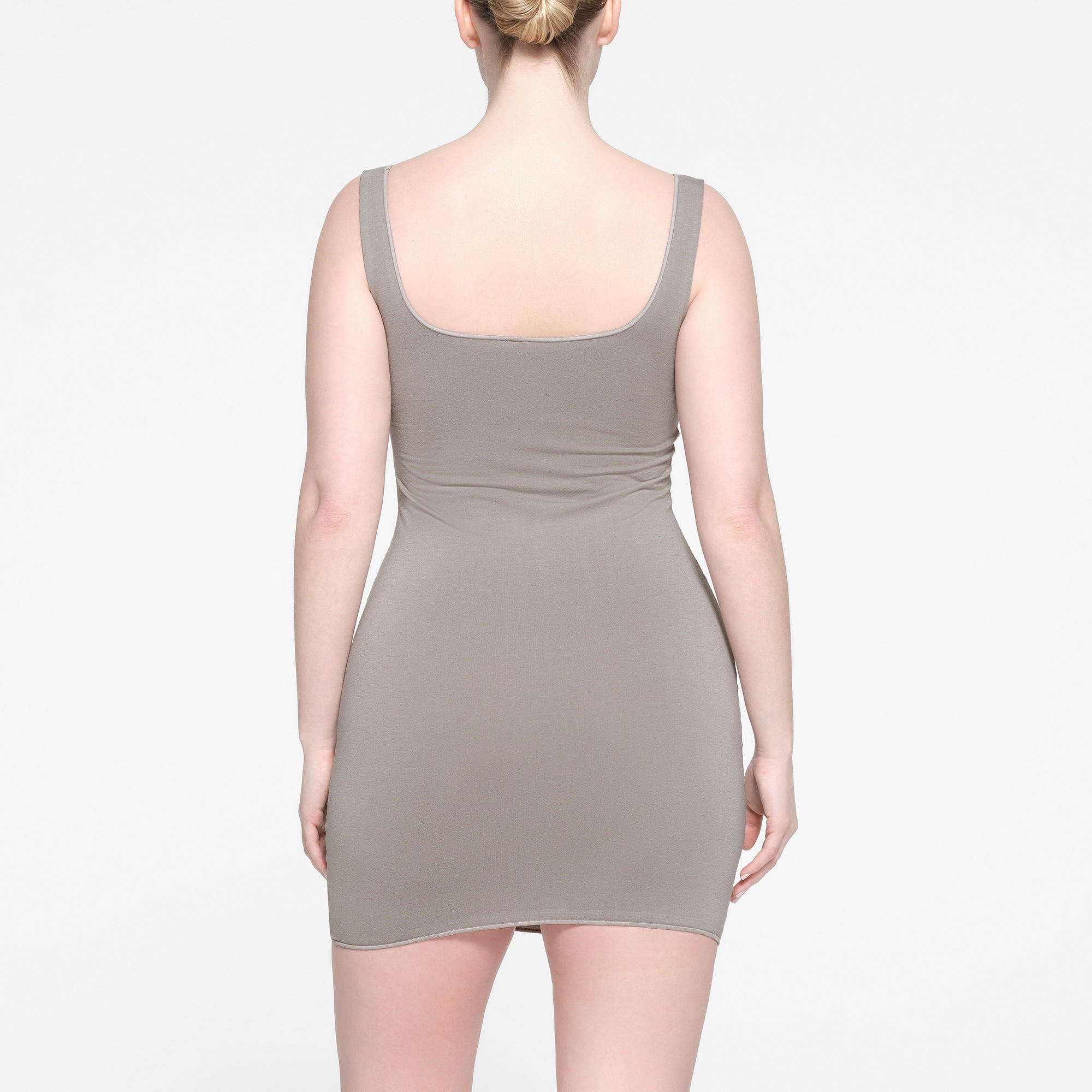 SEAMLESS MODAL TANK MINI DRESS | SMOKE - Image 3