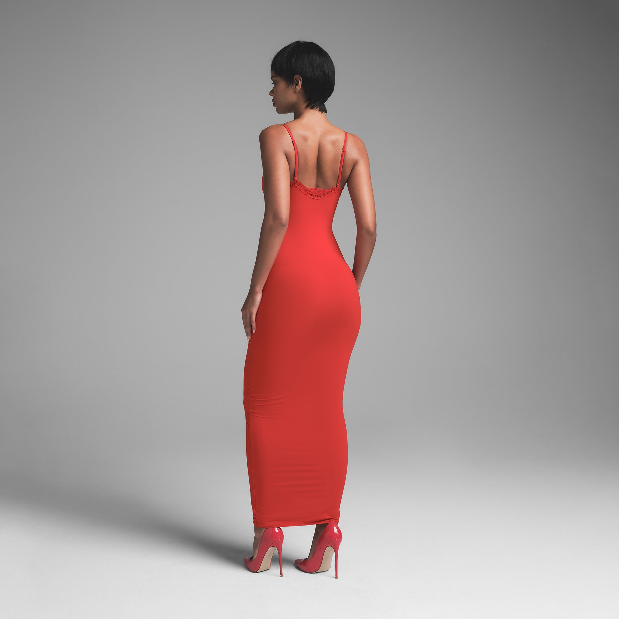 FITS EVERYBODY LACE LONG SLIP DRESS | CAYENNE - Image 3