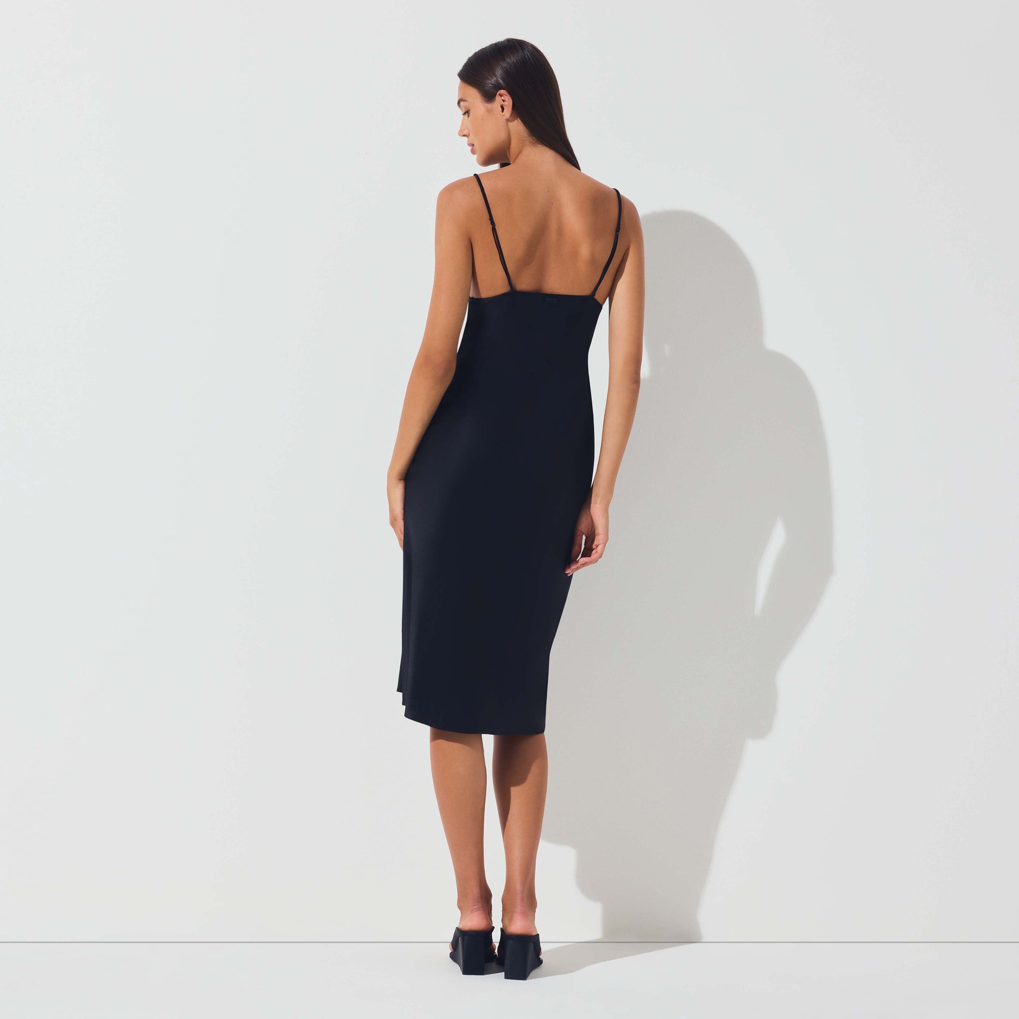 SILK MIDI DRESS | ONYX - Image 3