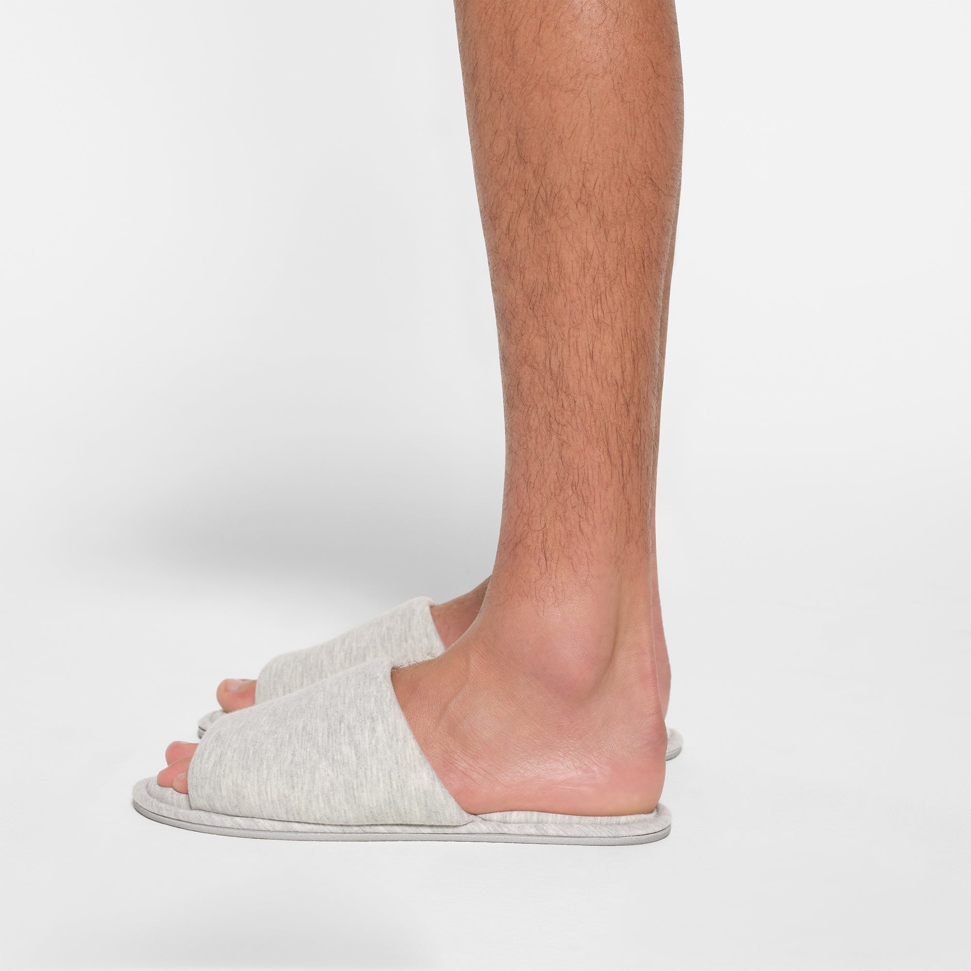 MENS COTTON SLIPPER | LIGHT HEATHER GREY - Image 2