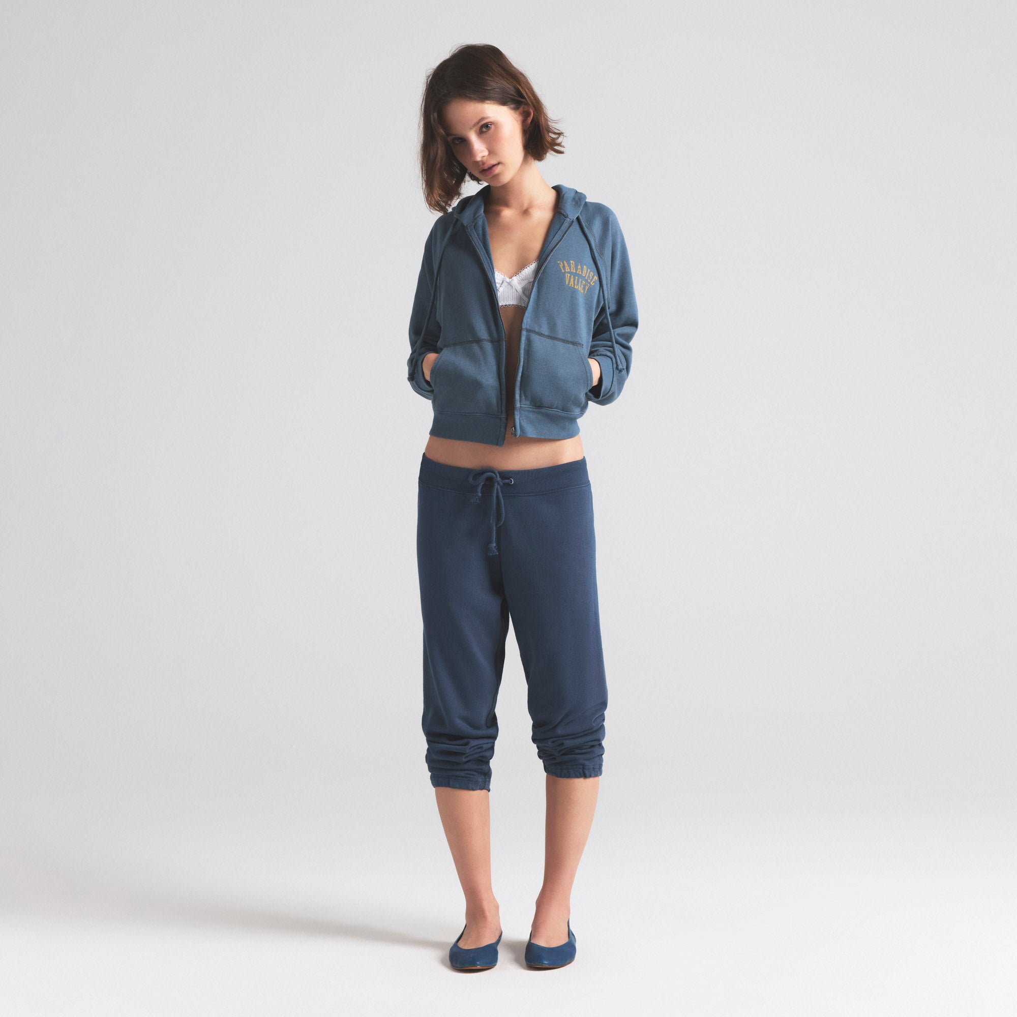 LIGHTWEIGHT FLEECE SHRUNKEN JOGGER | WASHED NAVY - Image 3