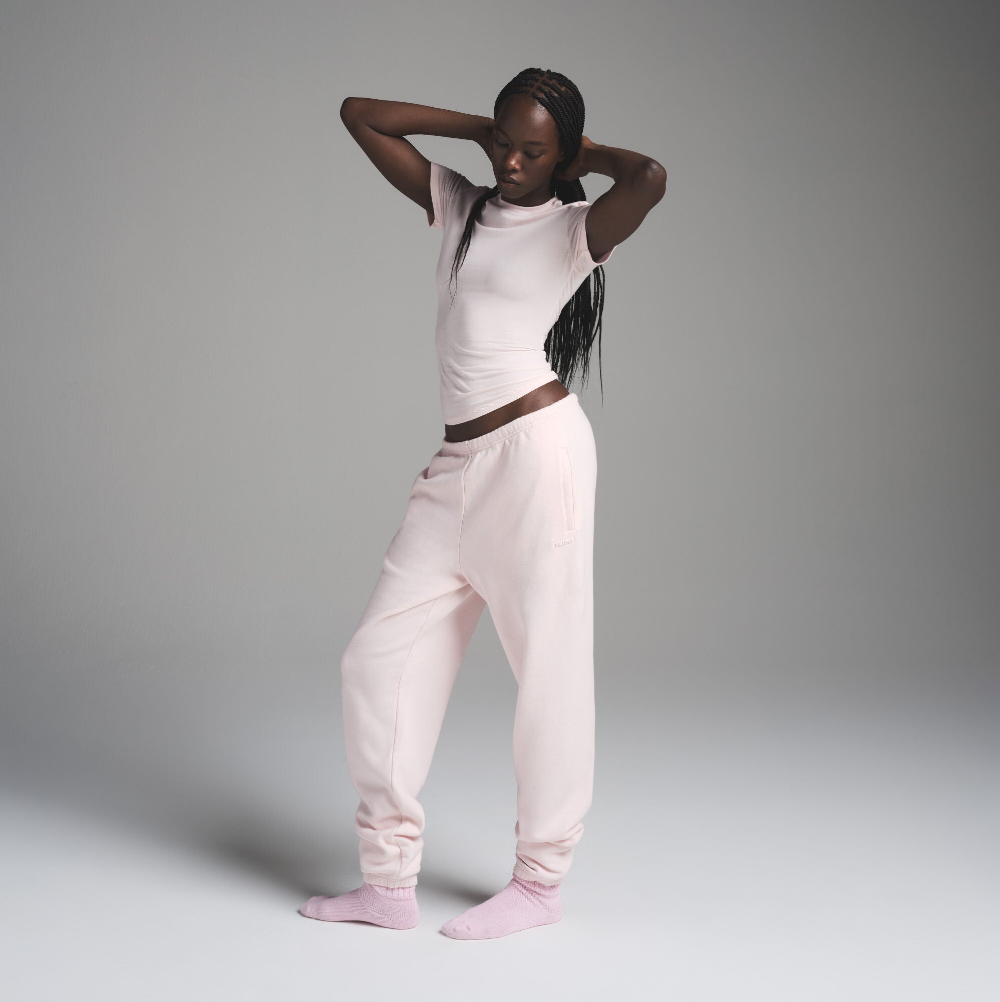 COTTON FLEECE CLASSIC JOGGER | BARELY PINK