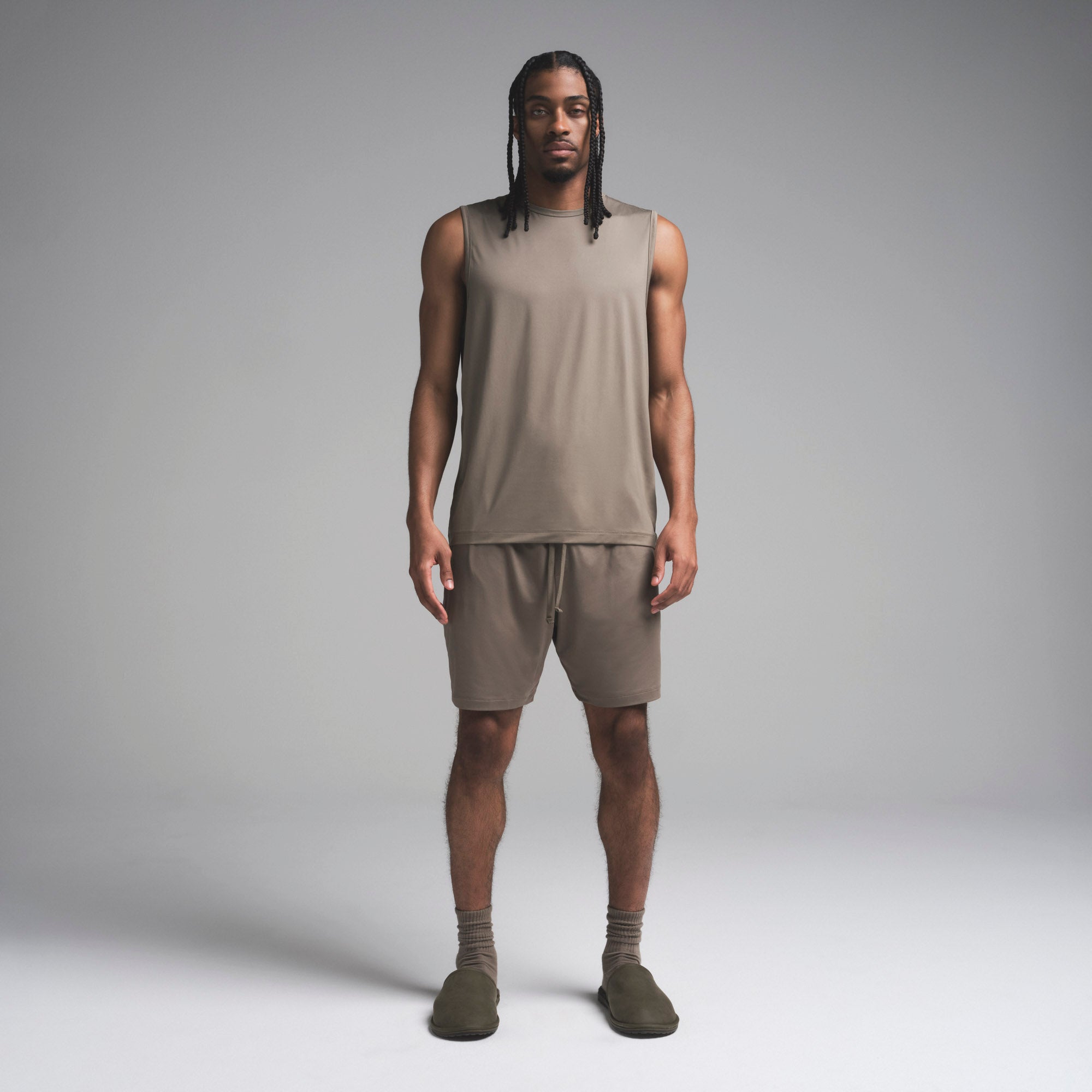 OUTDOOR JERSEY MENS MUSCLE TANK | TRUFFLE