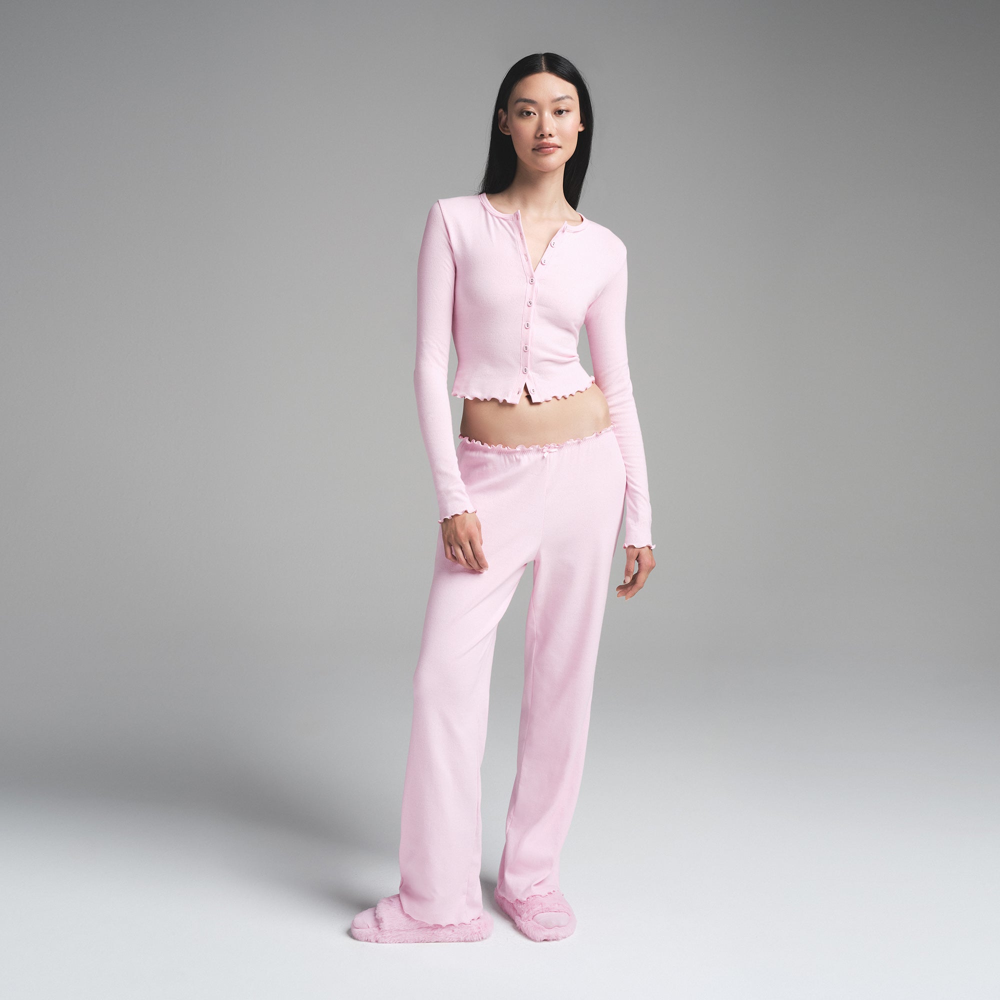 LOGO POINTELLE CARDIGAN | CHERRY BLOSSOM