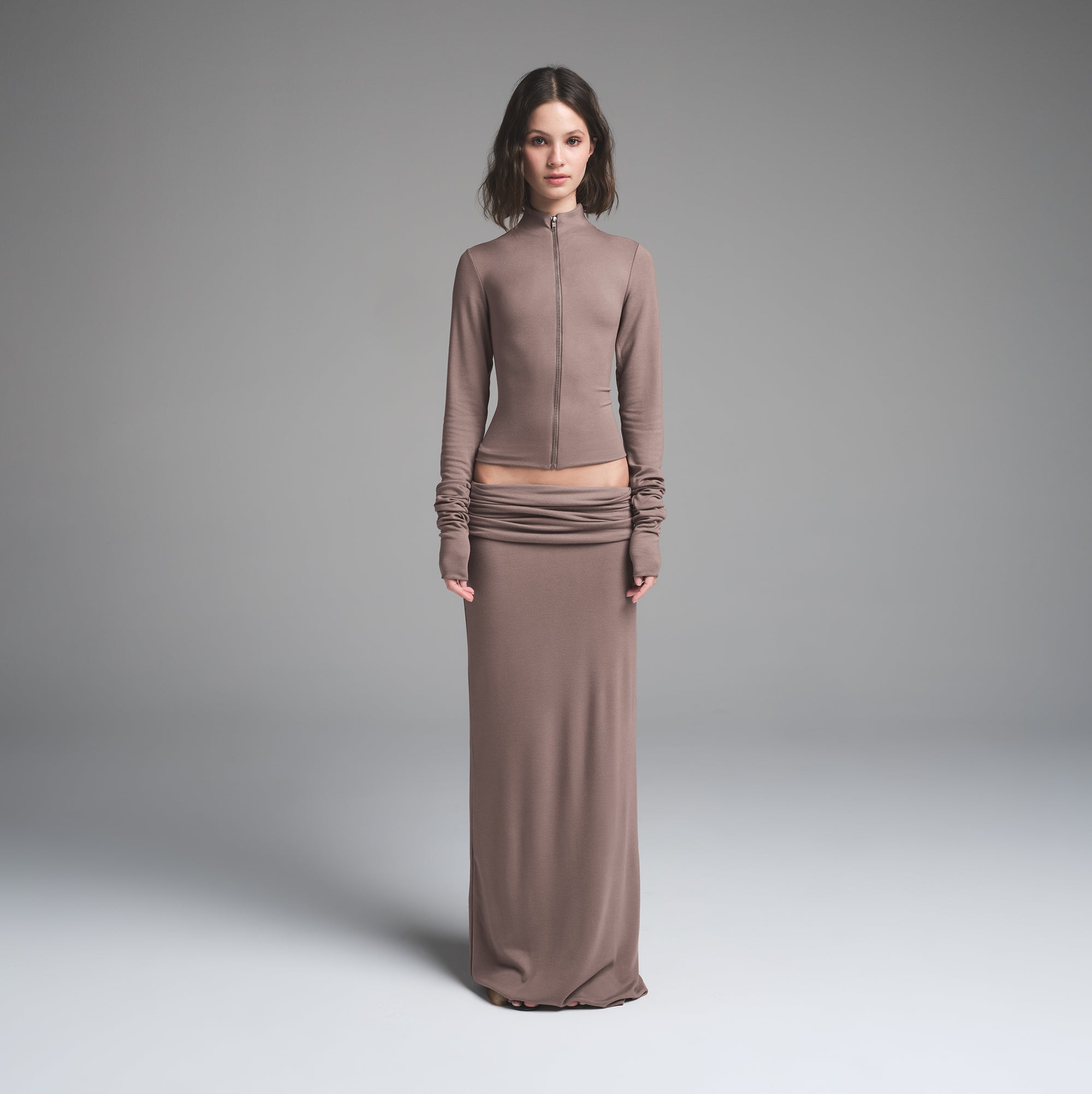 SKIMS CLOUD ZIP UP TOP | AMETHYST