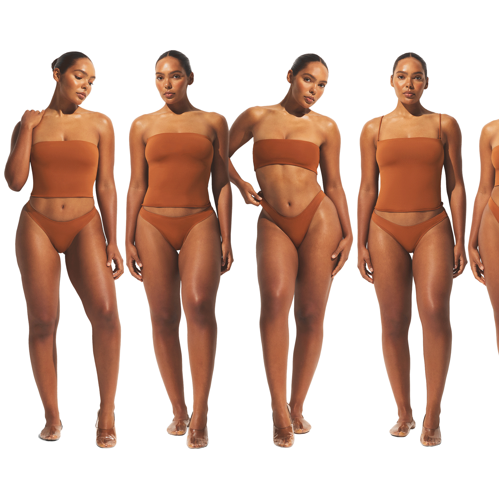 ICONIC SWIM CONVERTIBLE BANDEAU BIKINI TOP | BRONZE - Image 6