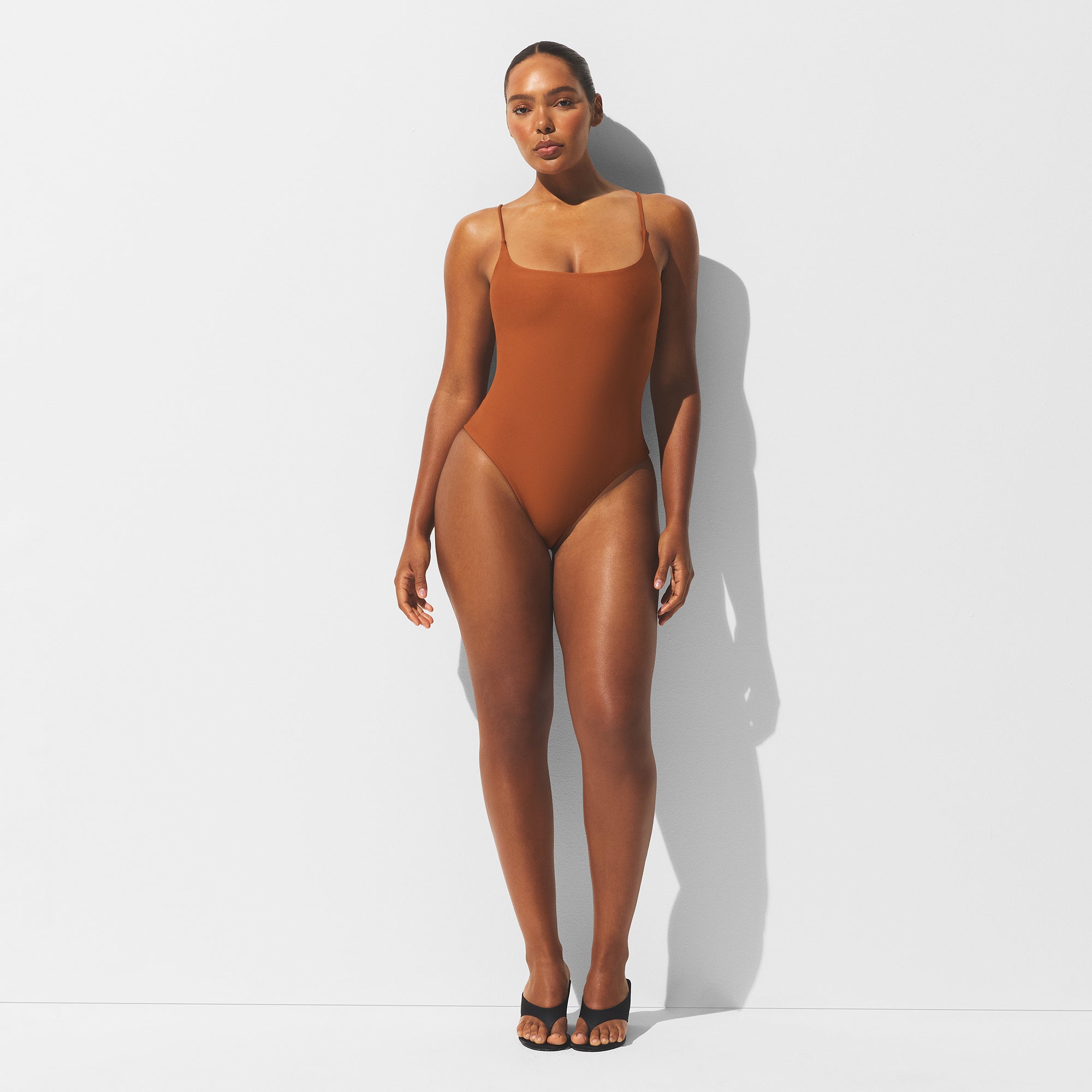 ICONIC SWIM SQUARE NECK ONE PIECE | BRONZE