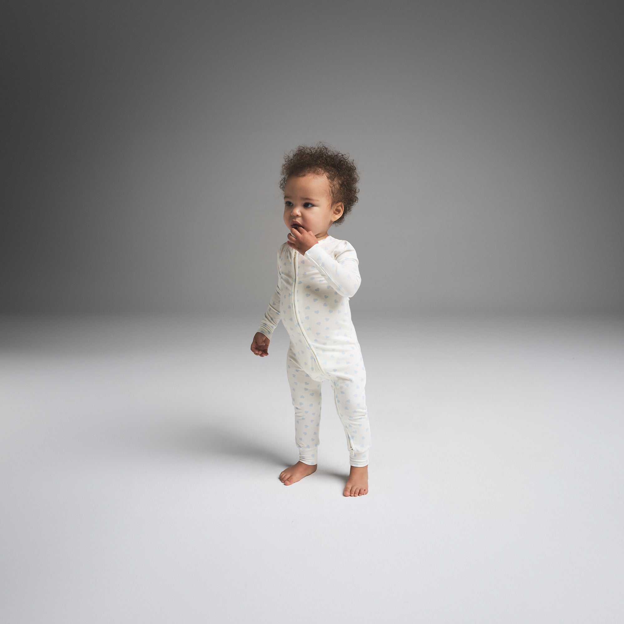 SKIMS SLEEP BABY ONESIE | MARBLE CLOUD HEART PRINT - Image 4