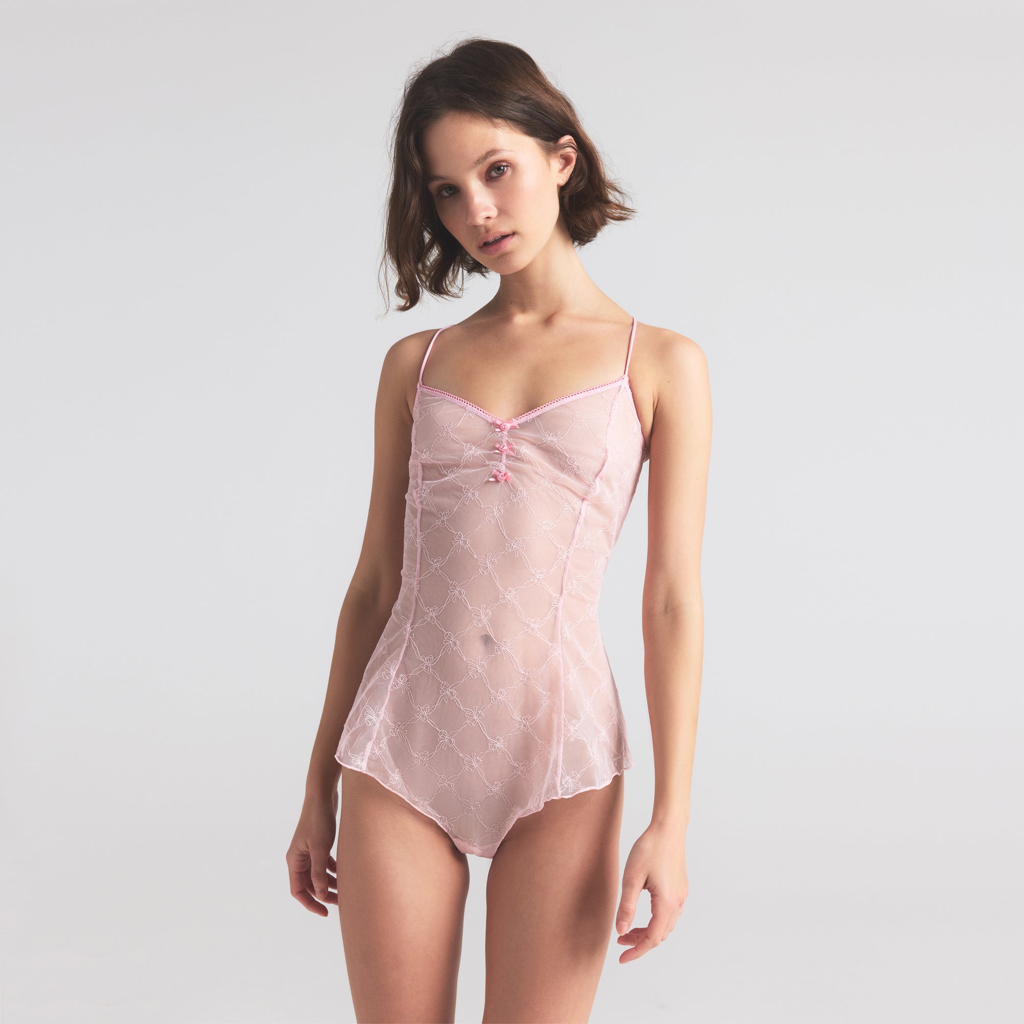 SPRING INTIMATES TEDDY | CHERRY BLOSSOM BOW TULLE - Image 3
