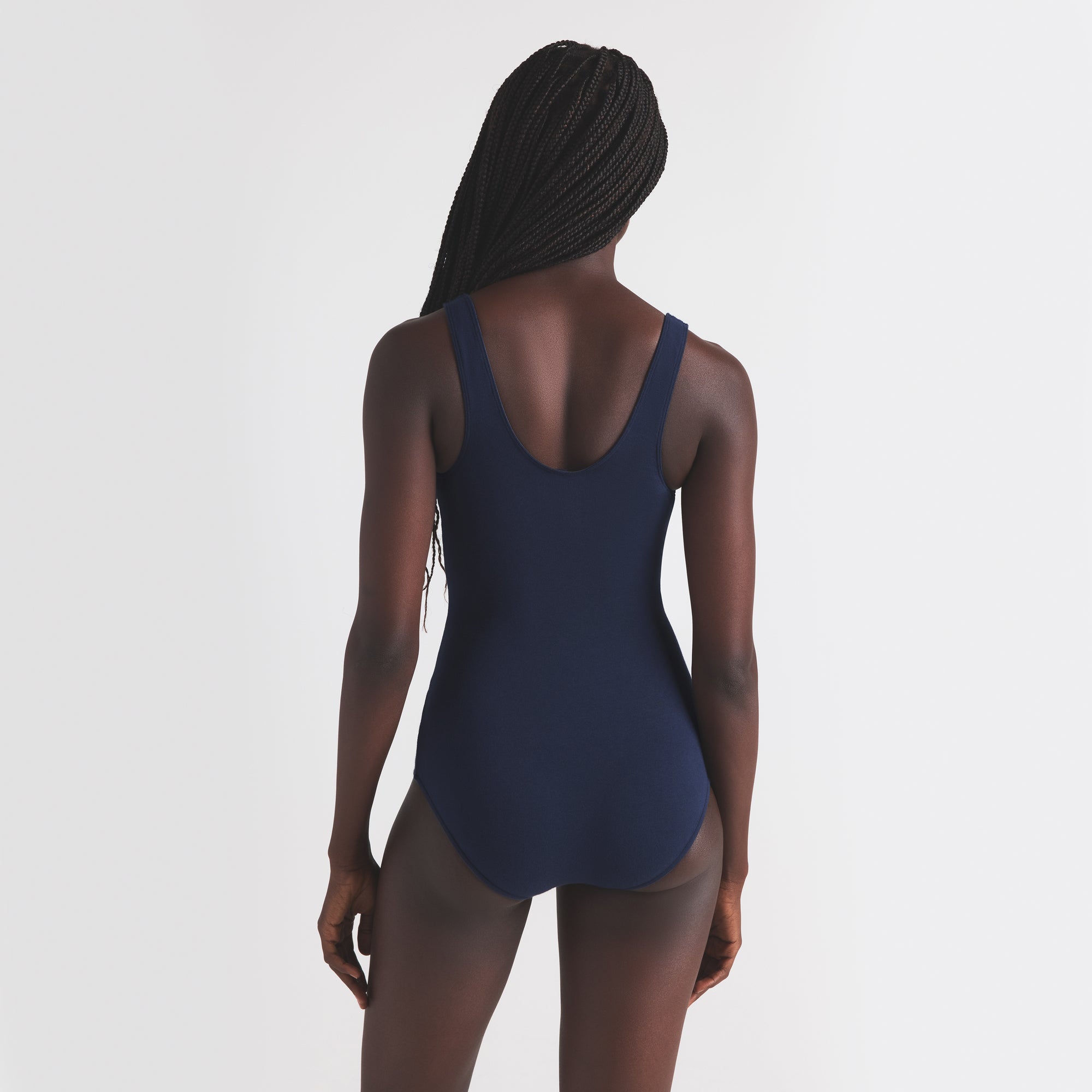 COTTON JERSEY UNDERWIRE BODYSUIT | NAVY - Image 5