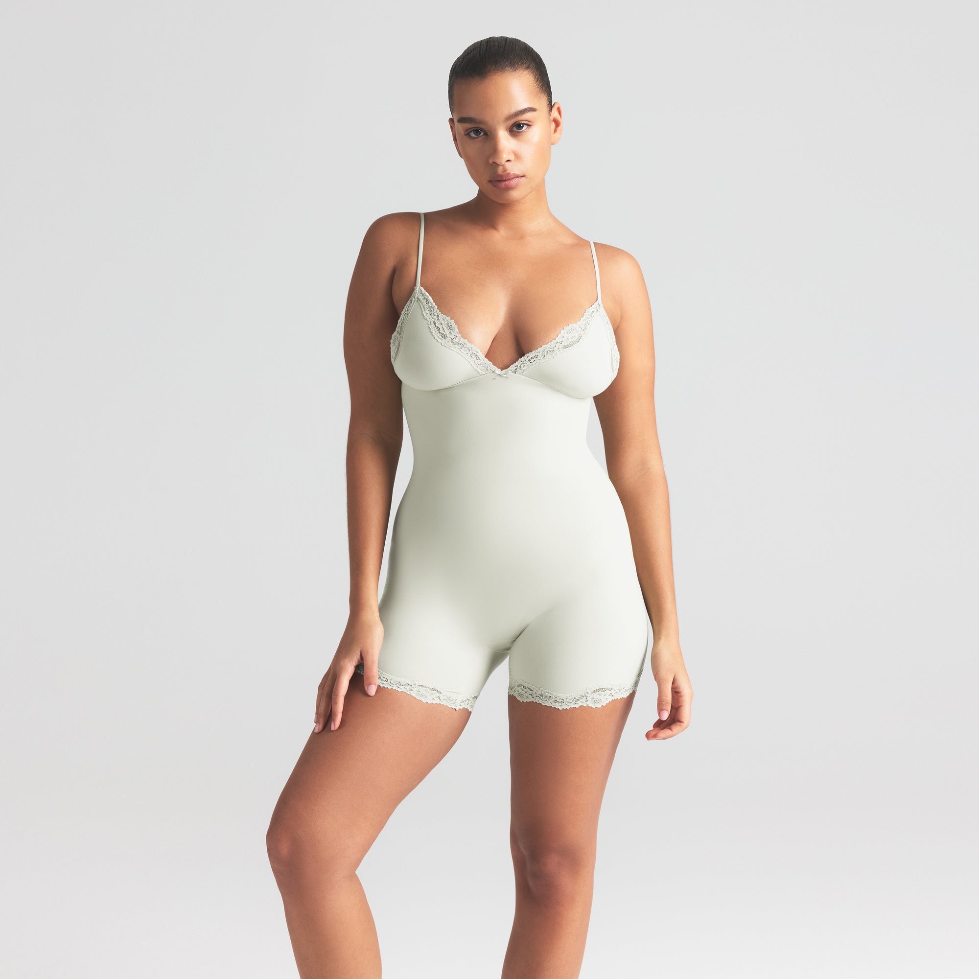 FITS EVERYBODY LACE TRIANGLE ONESIE | SPEARMINT - Image 3