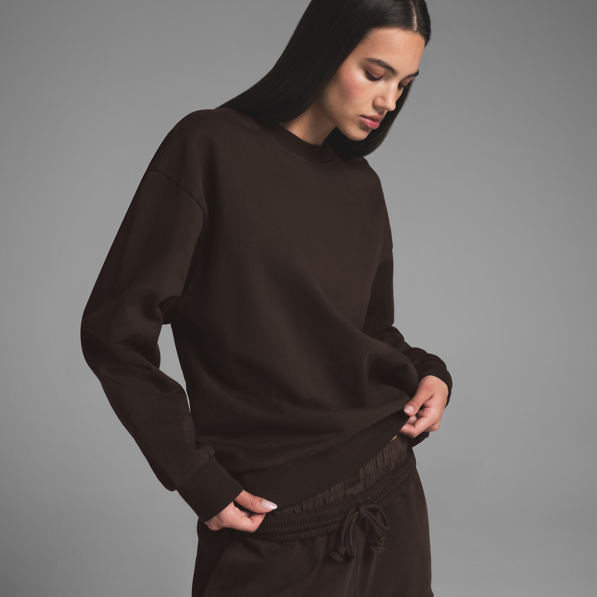 BOYFRIEND FLEECE CREWNECK | ESPRESSO - Image 4