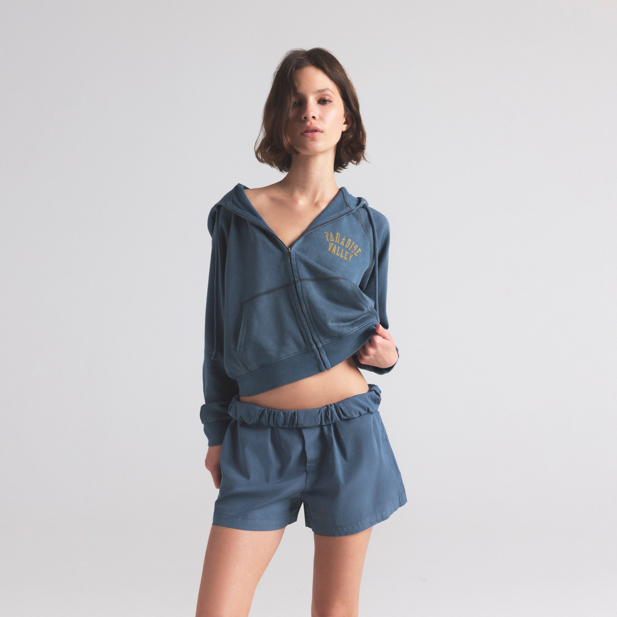 LIGHTWEIGHT FLEECE ZIP UP HOODIE | HARBOR