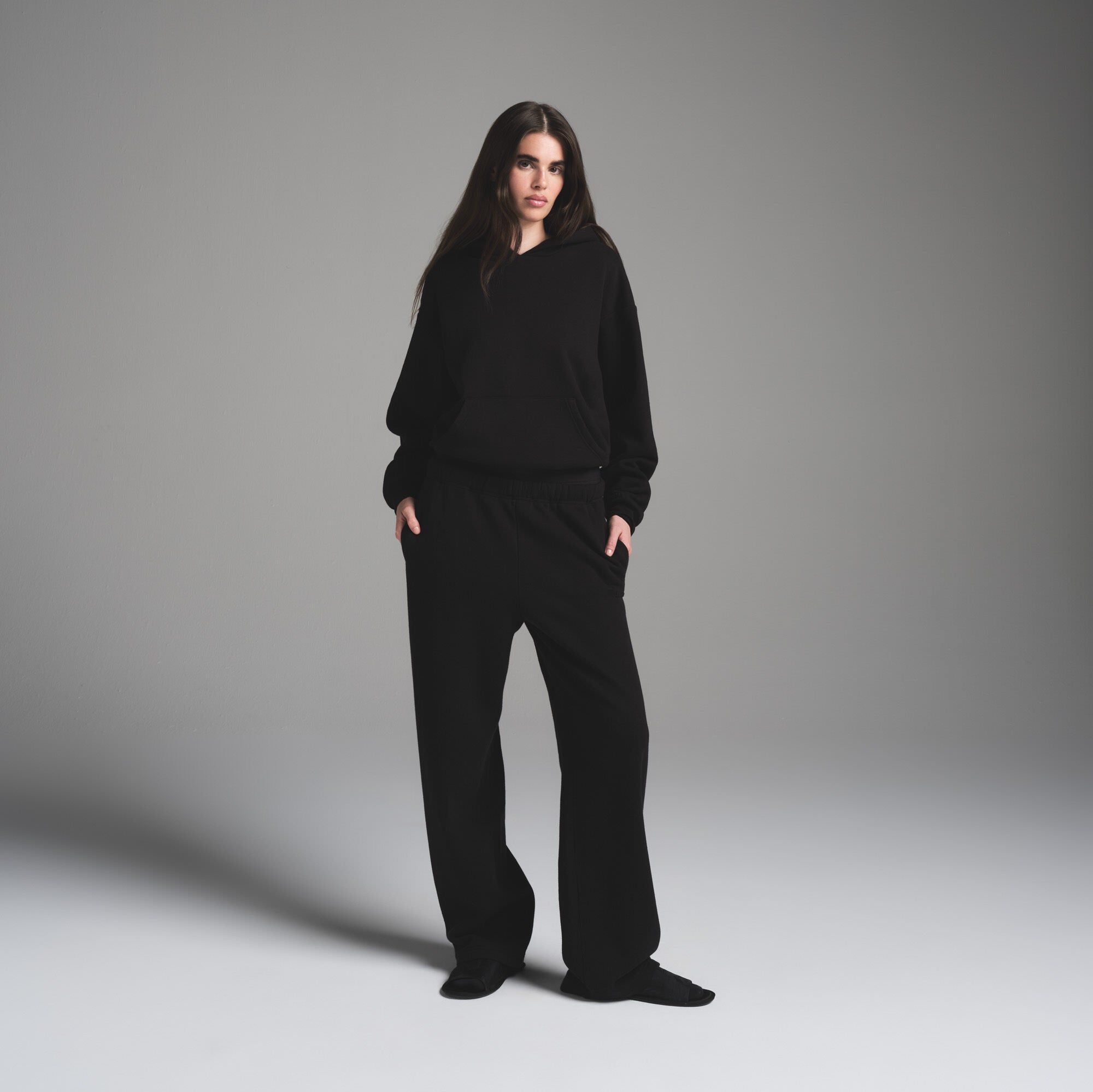 COTTON FLEECE CLASSIC HOODIE | ONYX