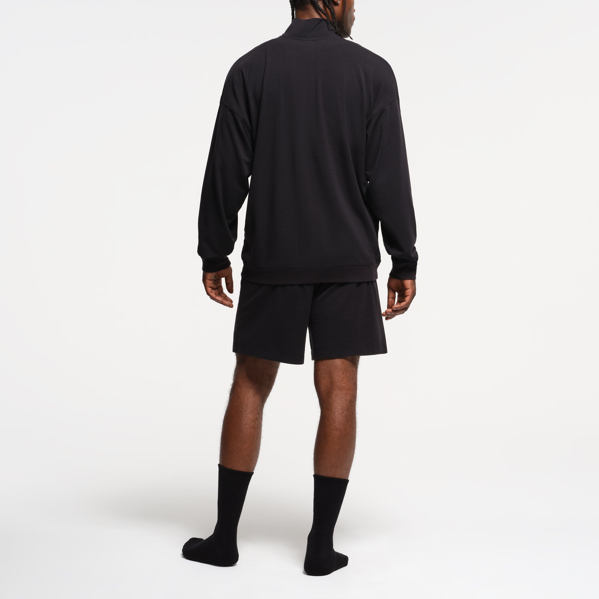 JERSEY LOUNGE MENS RELAXED QUARTER ZIP PULLOVER | OBSIDIAN - Image 3