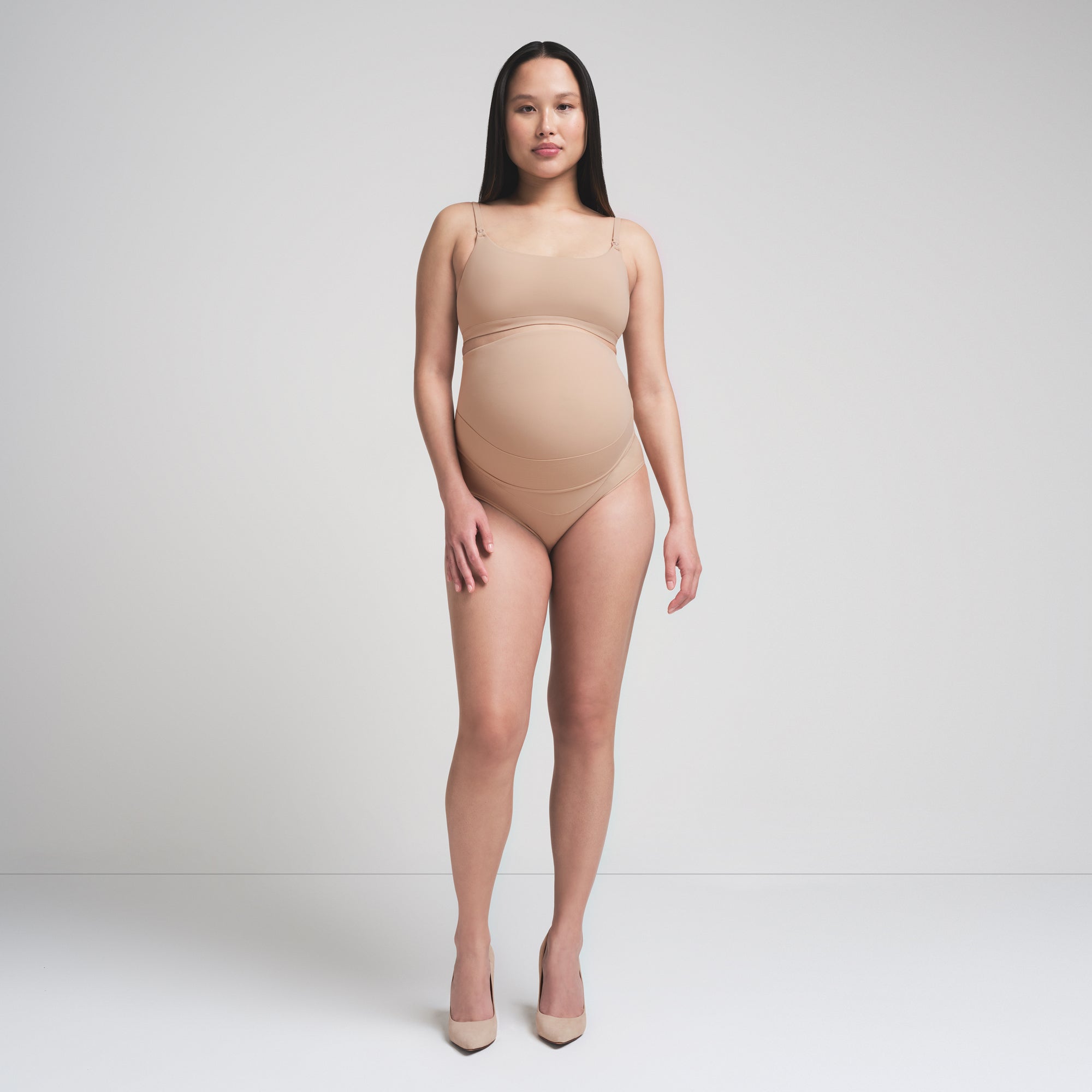 FITS EVERYBODY MATERNITY BANDED HIGH-WAISTED BRIEF | CLAY - Image 4