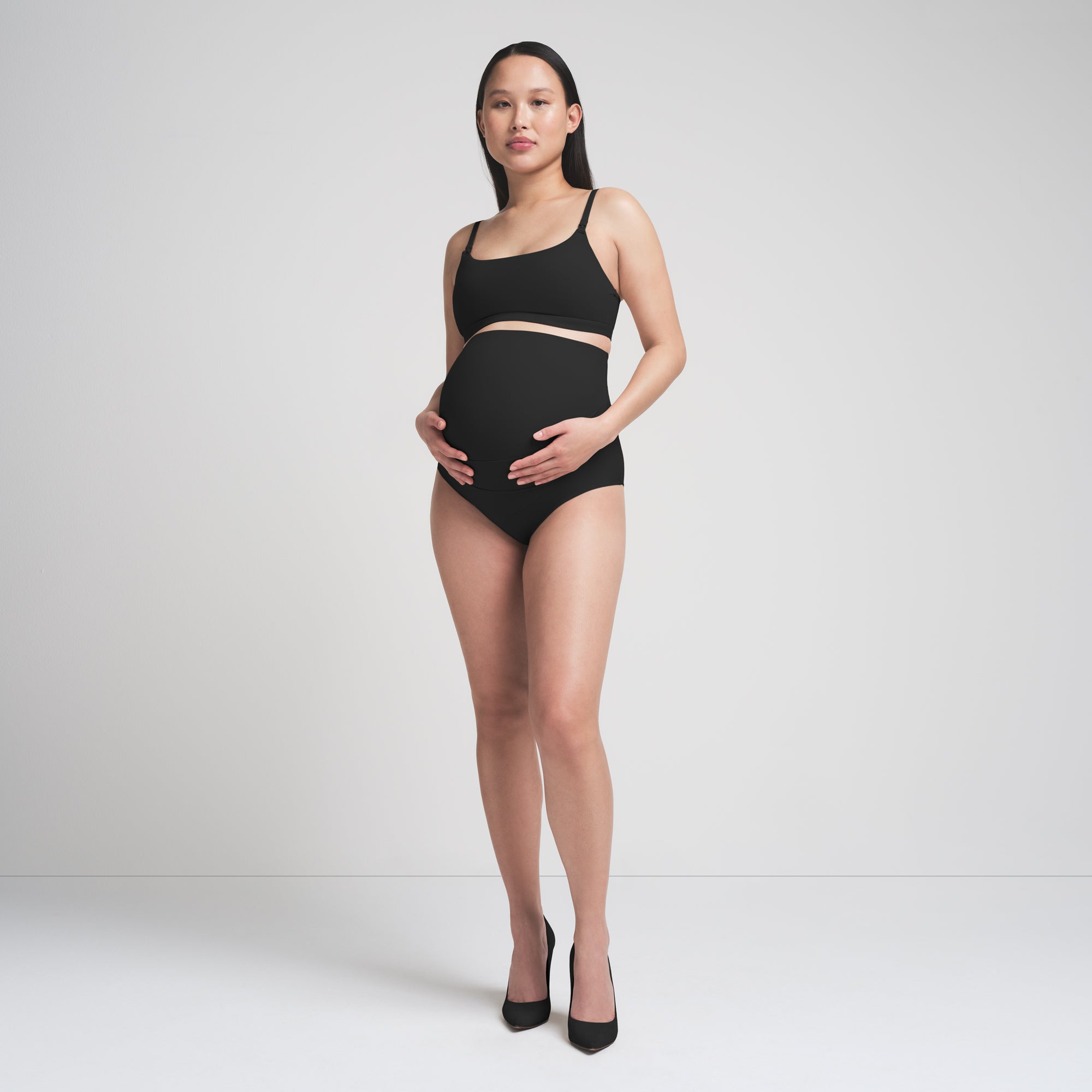 FITS EVERYBODY MATERNITY BANDED HIGH-WAISTED BRIEF | ONYX