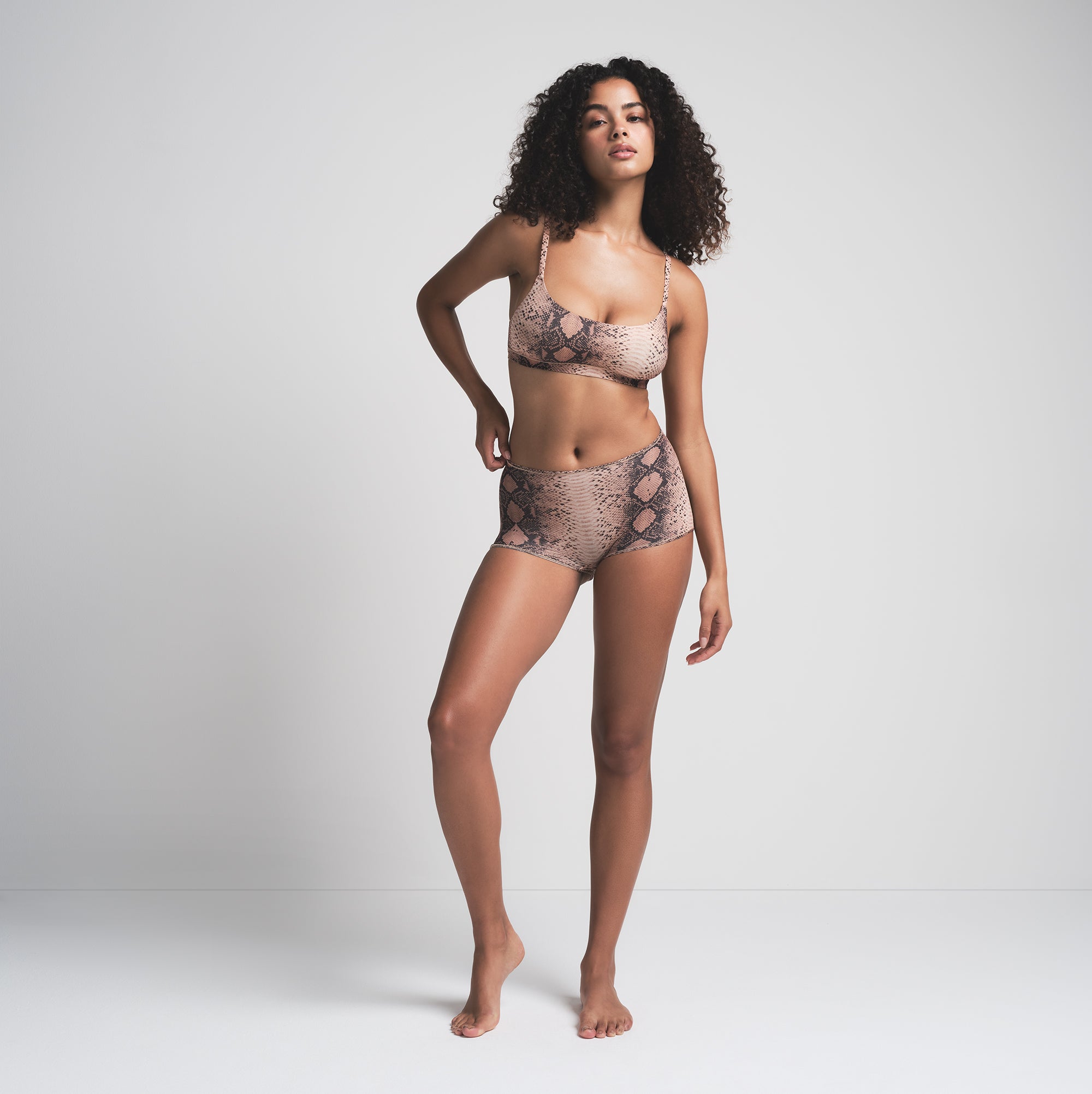 FITS EVERYBODY BOY SHORT | CLAY SNAKESKIN PRINT