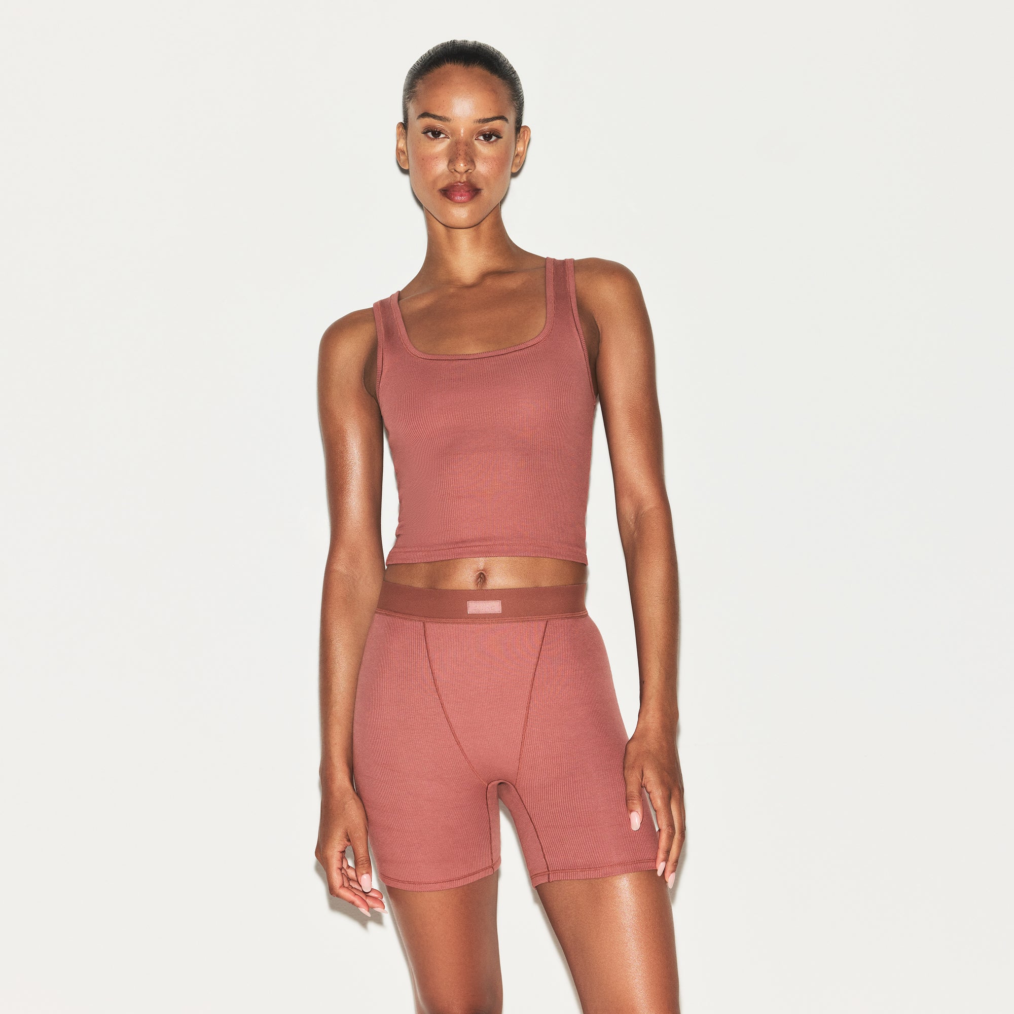 COTTON RIB BOXER | REDWOOD - Image 3