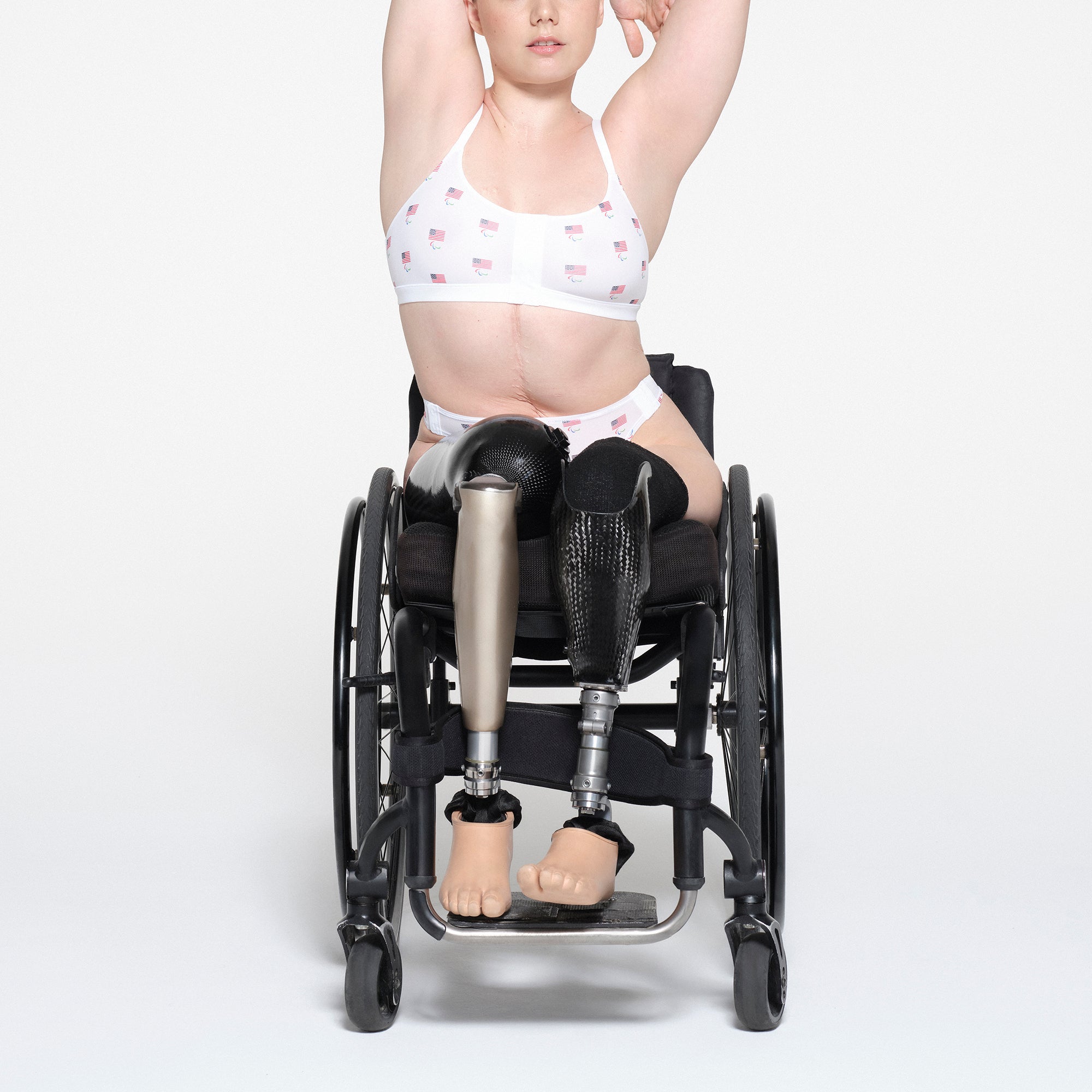 SKIMS FOR TEAM USA FITS EVERYBODY ADAPTIVE PARALYMPIC THONG | WHITE