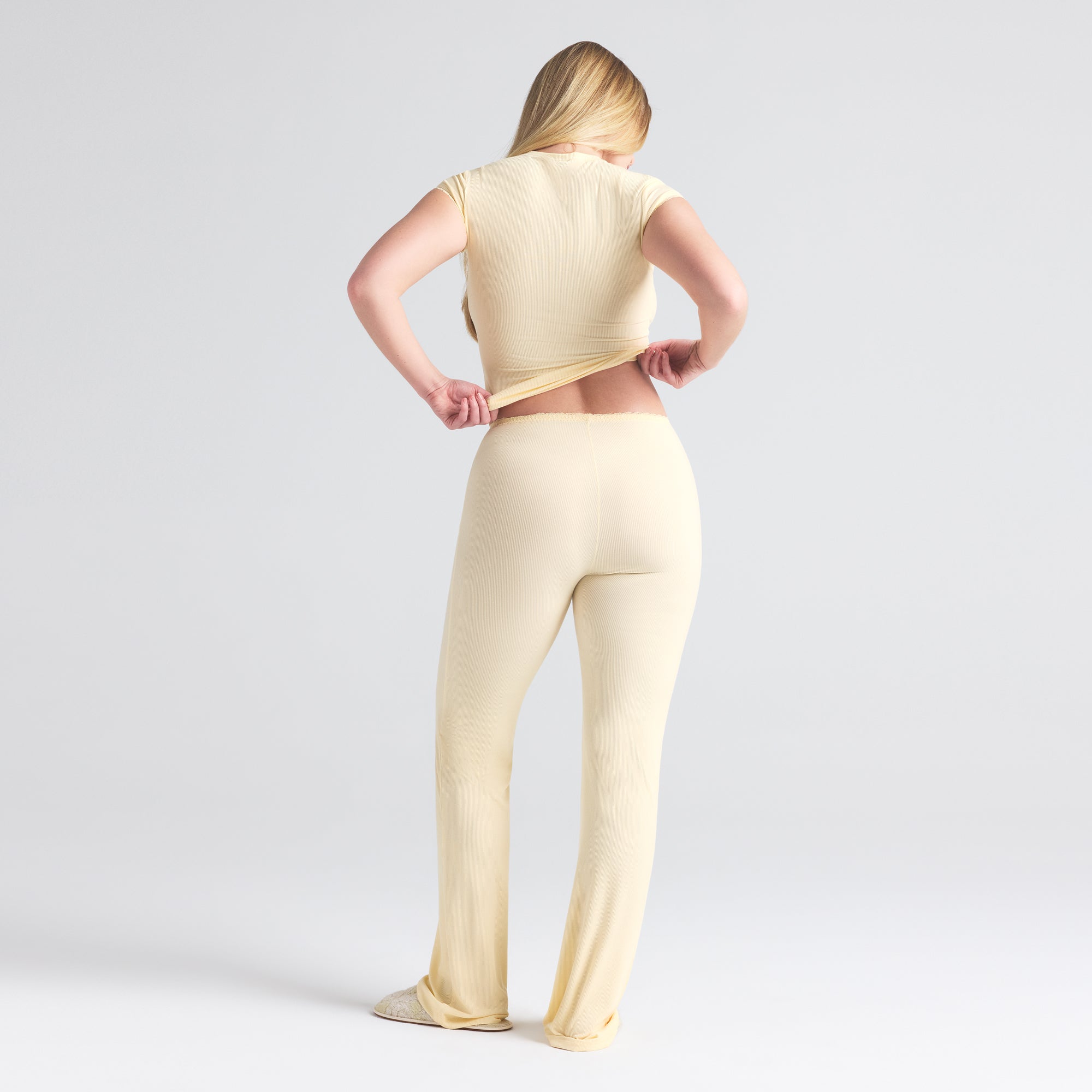 SOFT LOUNGE LACE PANT | BUTTER - Image 3