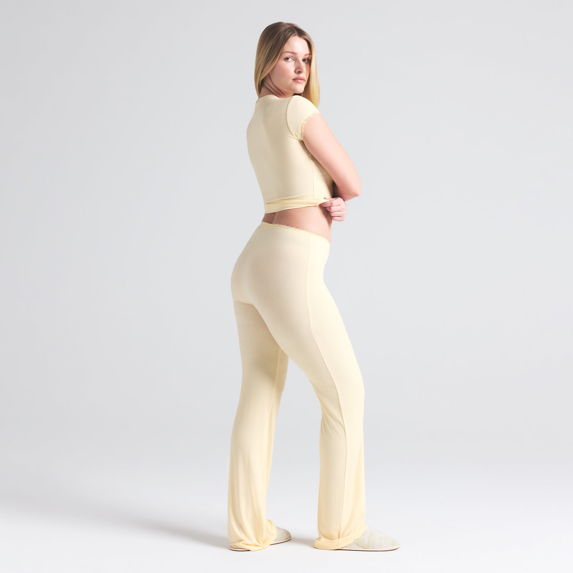 SOFT LOUNGE LACE PANT | BUTTER - Image 4