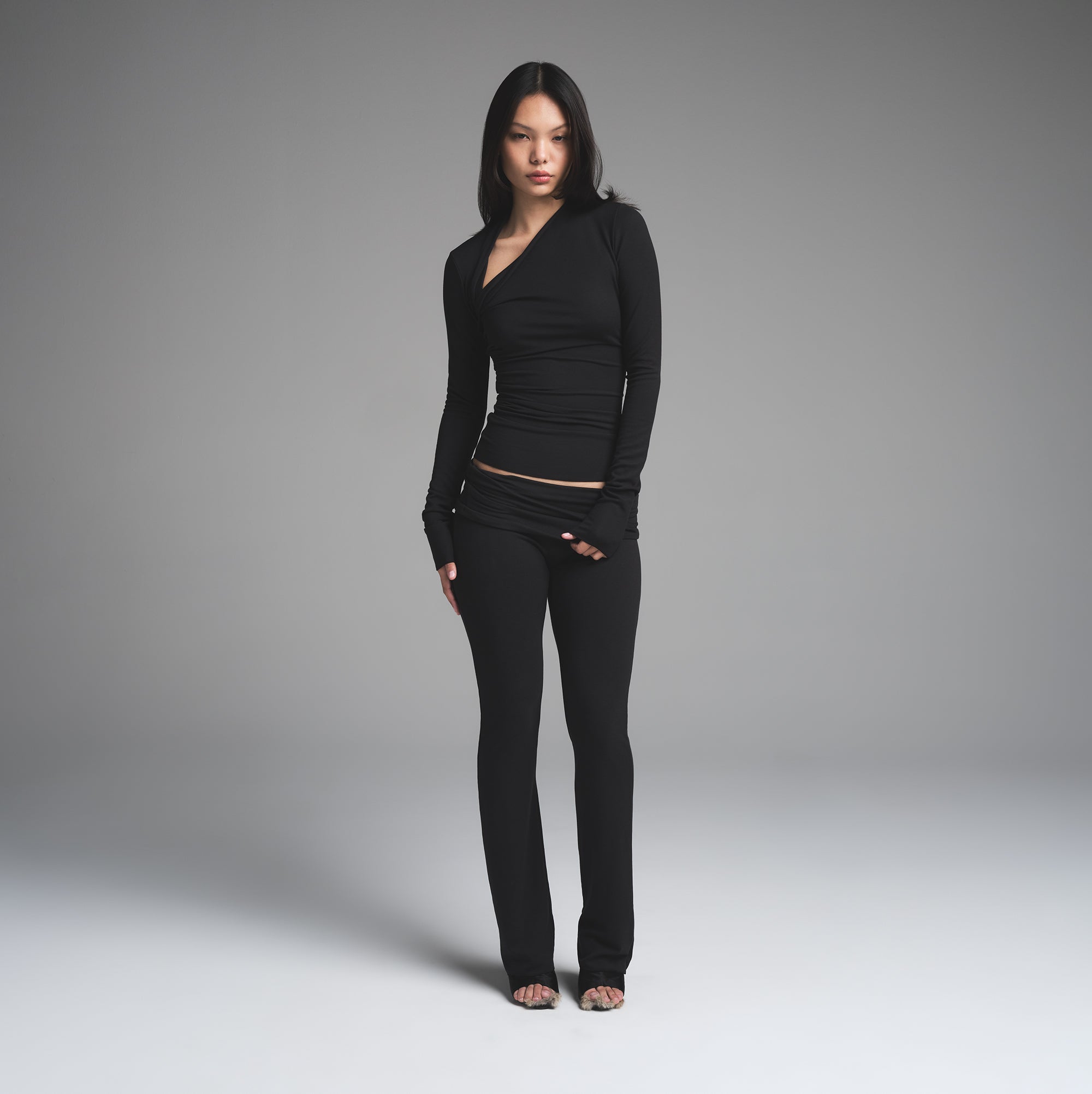 SKIMS CLOUD FOLDOVER PANT | ONYX