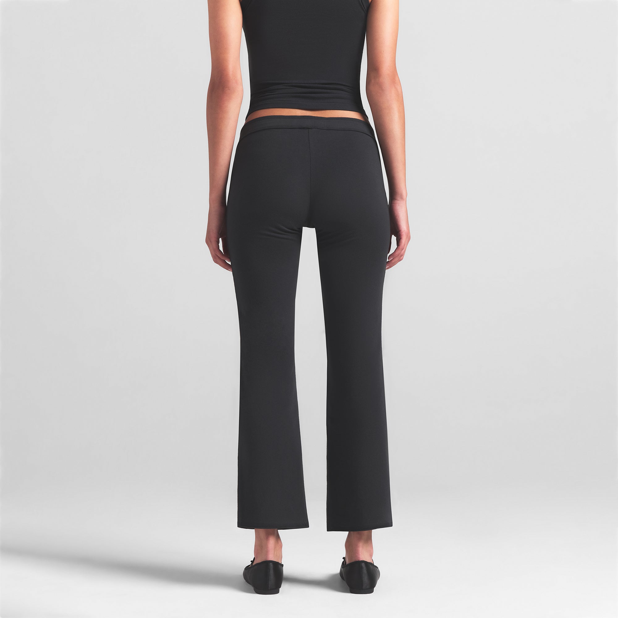 COTTON JERSEY LOW RISE CROP PANT | SOOT - Image 2