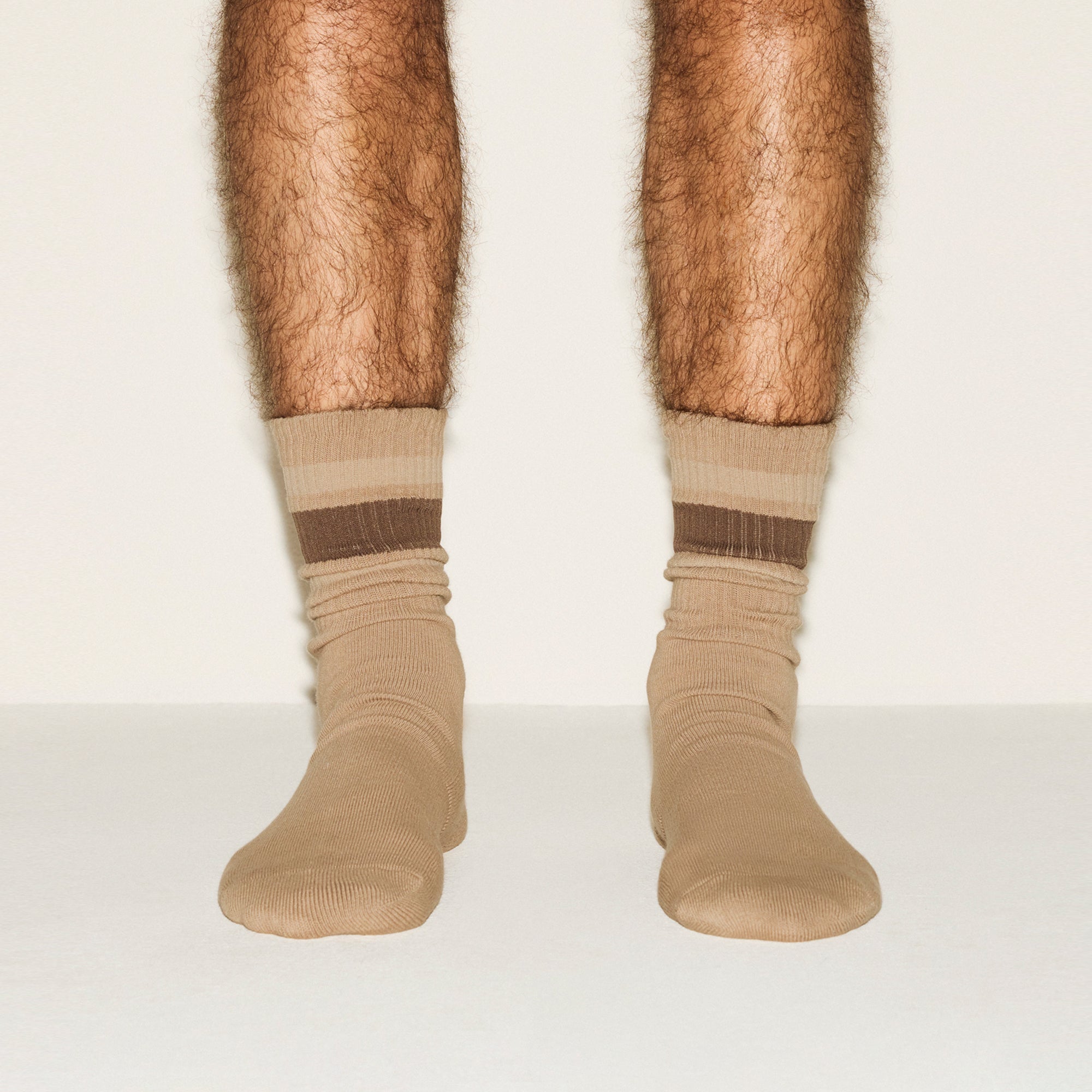 MENS EVERYDAY STRIPE SOCK | TAN