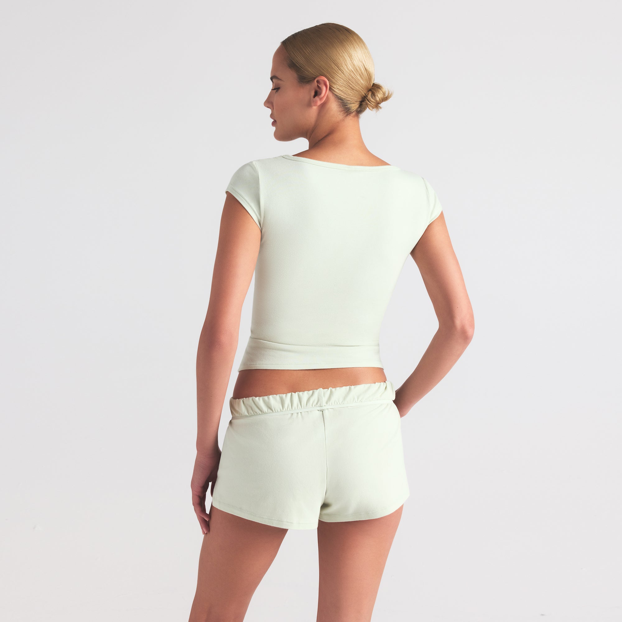 COTTON JERSEY LOOSE SHORT | SPEARMINT - Image 4