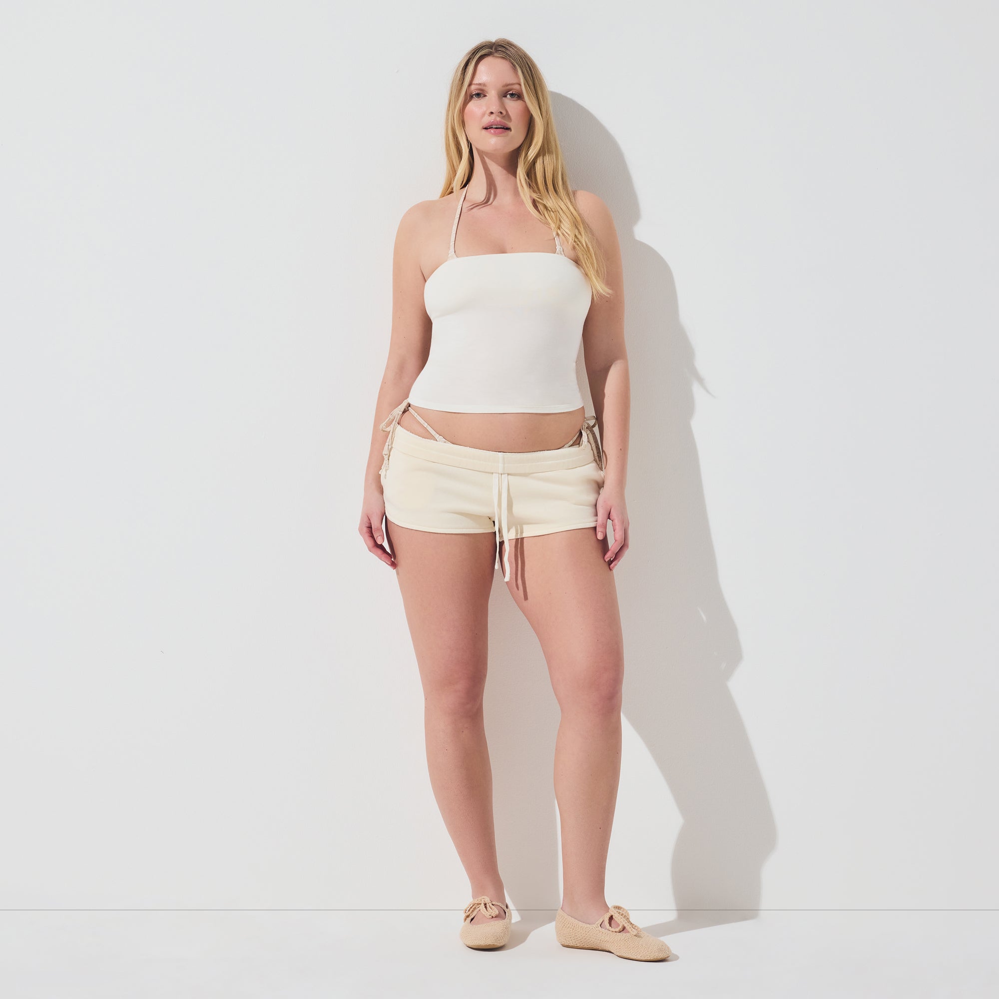 FRENCH TERRY SHORT SHORT | ECRU - Image 4