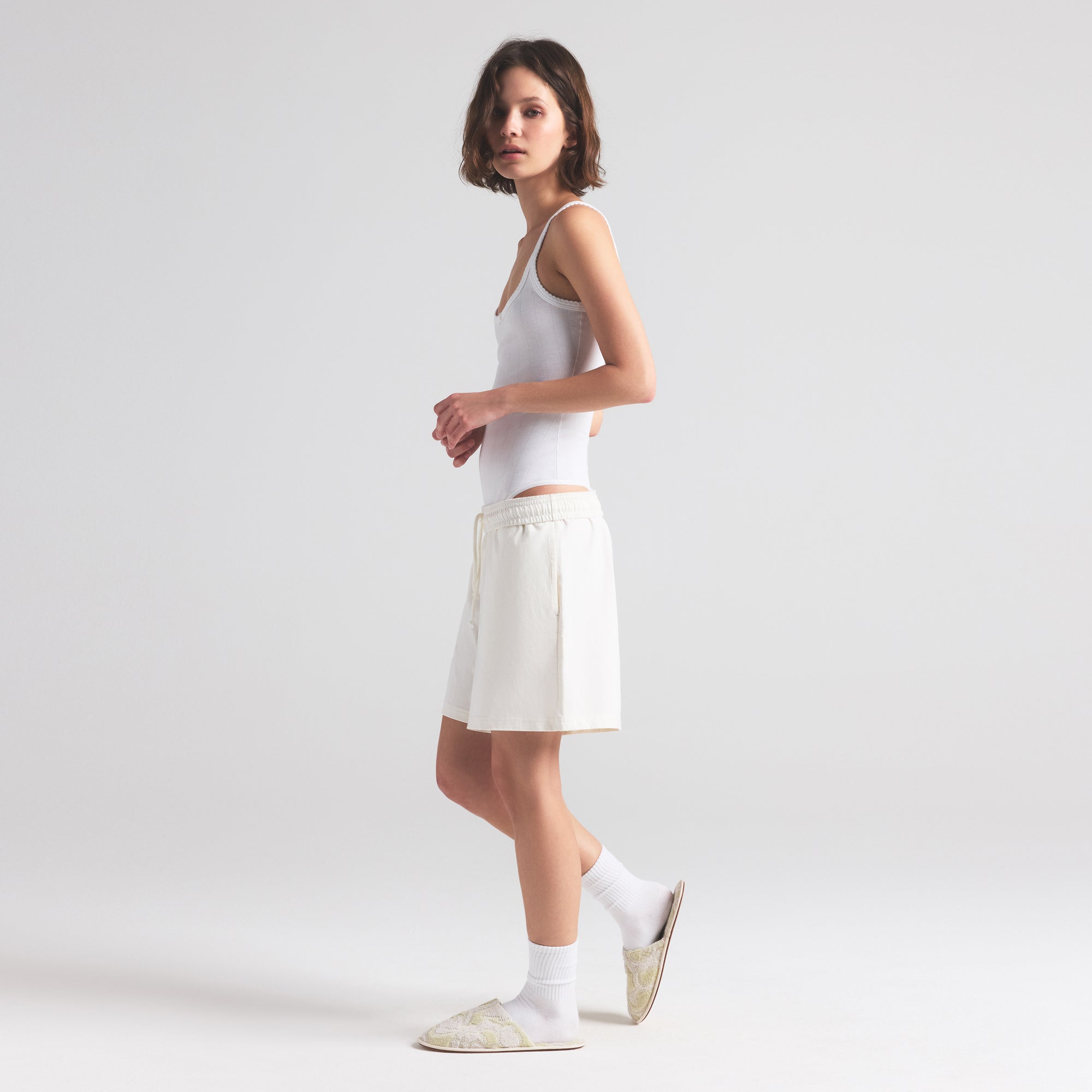OUTDOOR HEAVY JERSEY LONG SHORT | MARBLE
