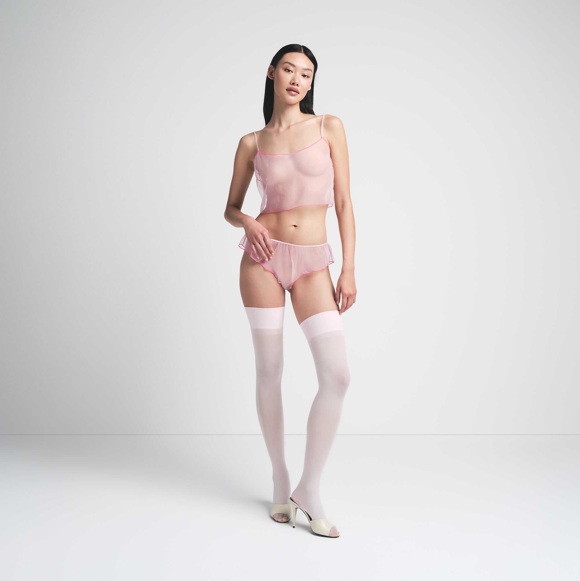 HOSIERY THIGH HIGH STOCKINGS | CHERRY BLOSSOM - Image 3