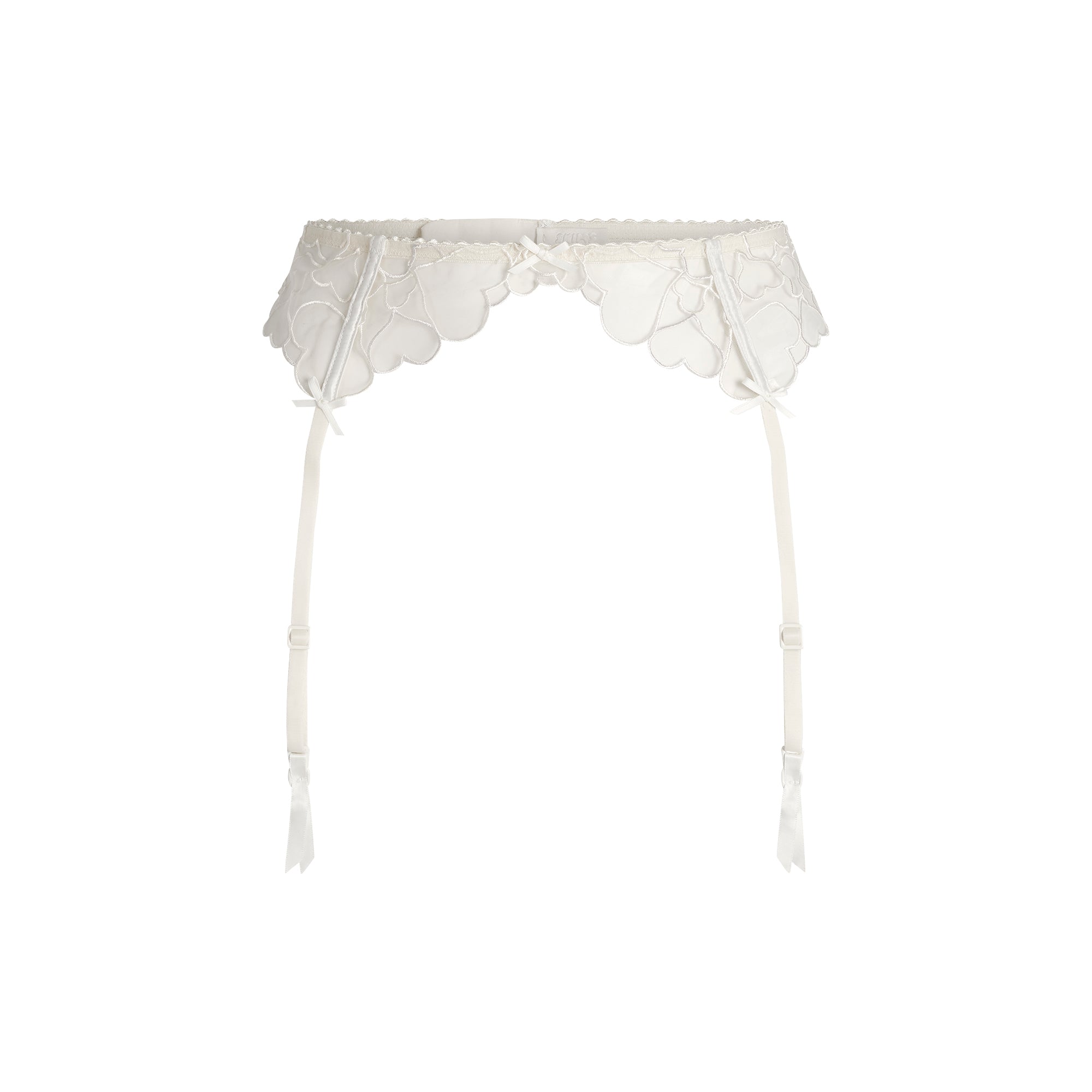 EMBROIDERED TULLE GARTER BELT | MARBLE - Image 7